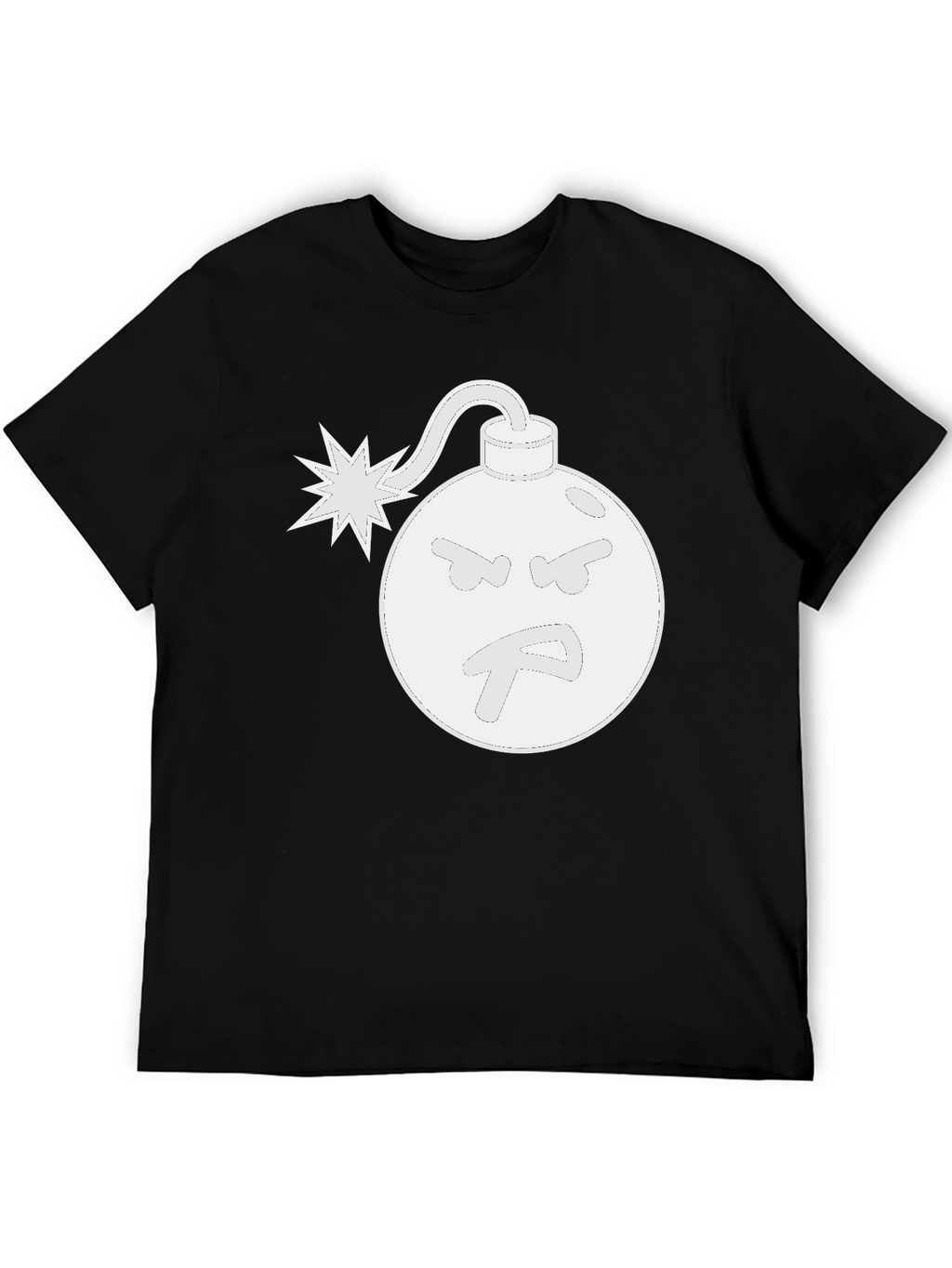 Angry Bomb Graphic Tee - Black Cotton T-Shirt