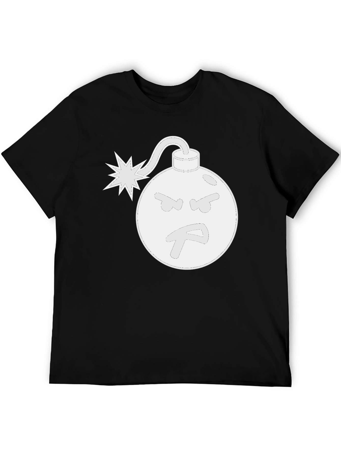 Angry Bomb Graphic Tee - Black Cotton T-Shirt