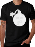 Angry Bomb Graphic Tee - Black Cotton T-Shirt