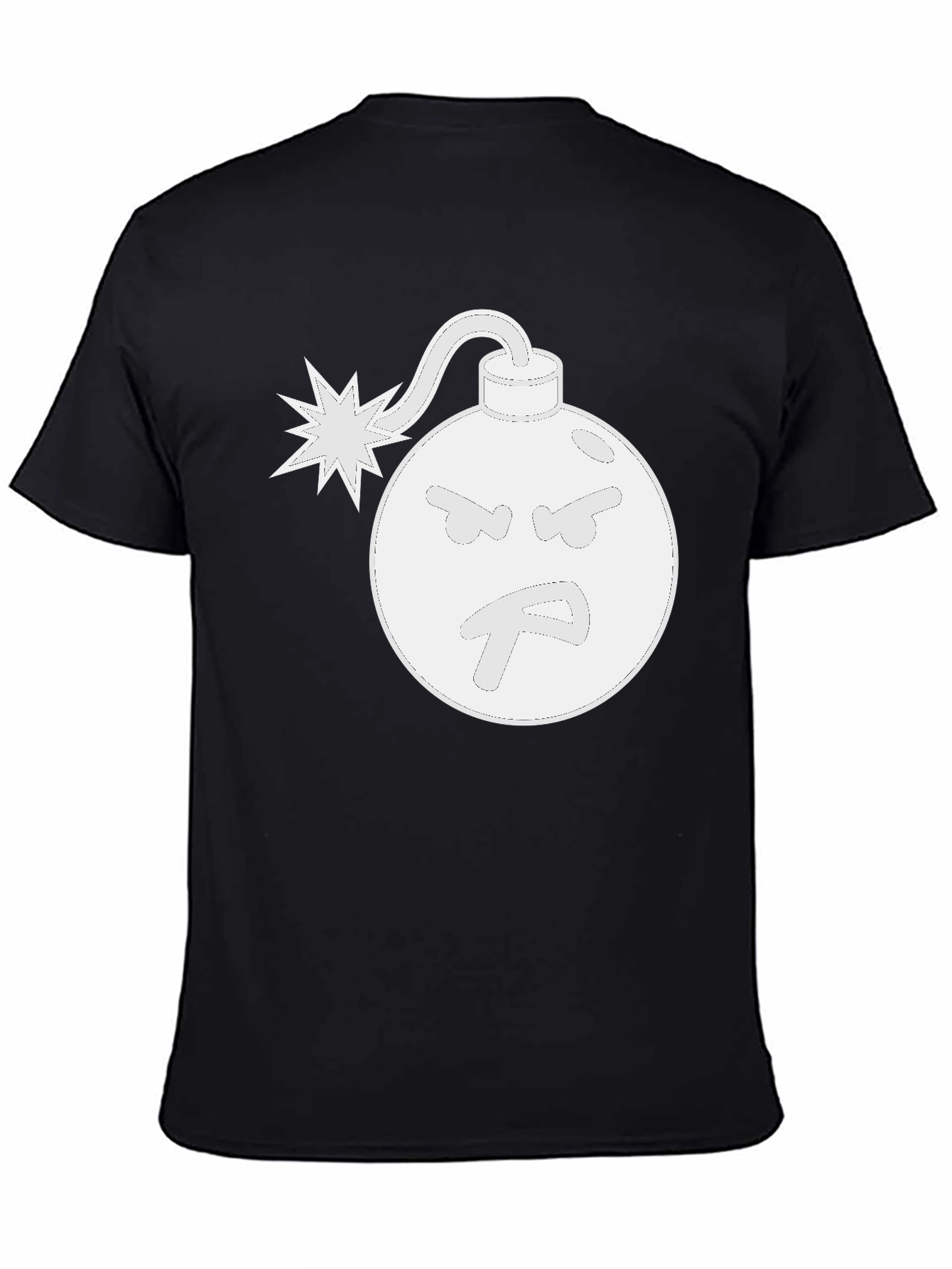 Angry Bomb Graphic Tee - Black Cotton T-Shirt