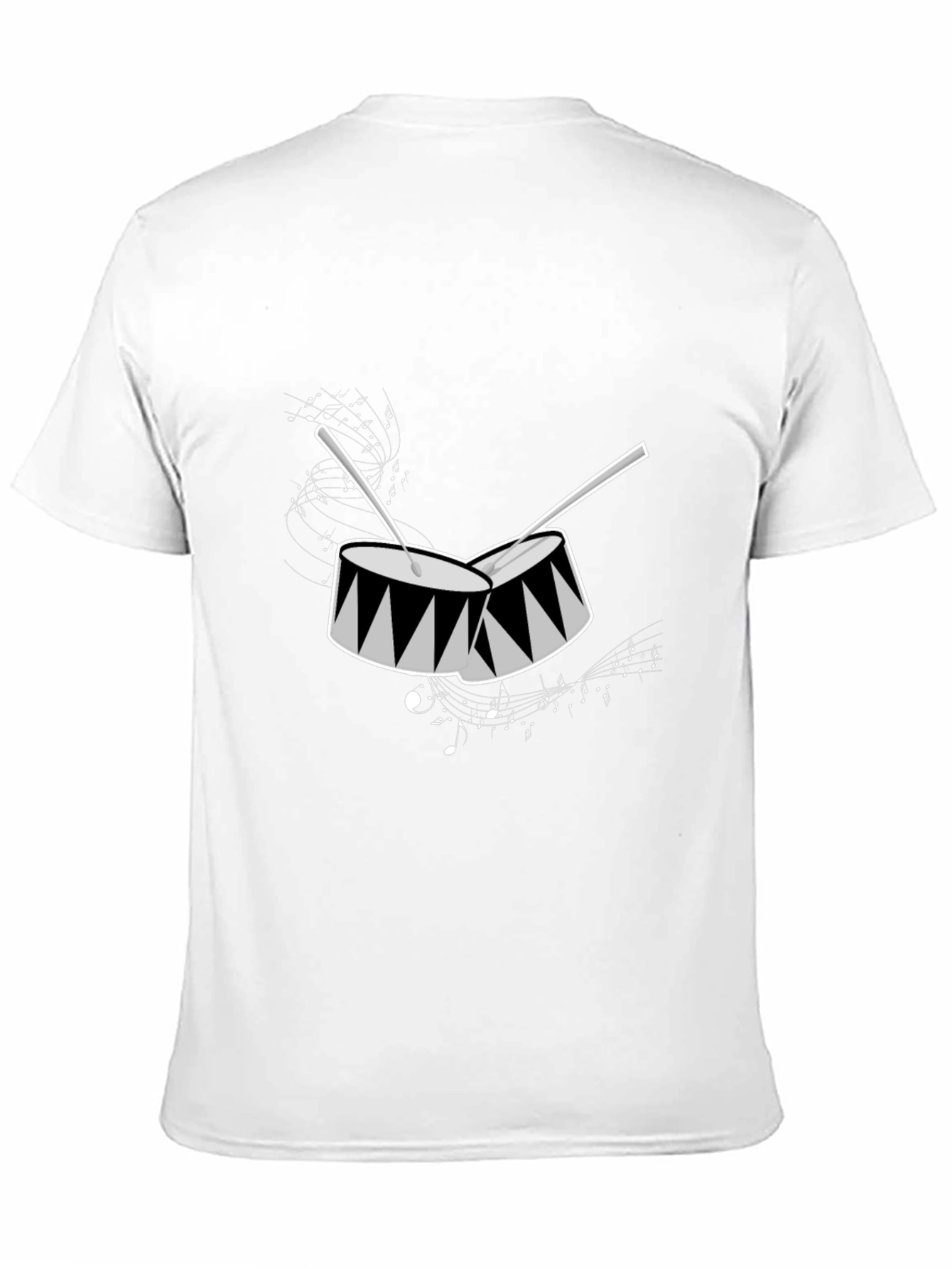 Drum Graphic Tee - Black Short Sleeve Shirt