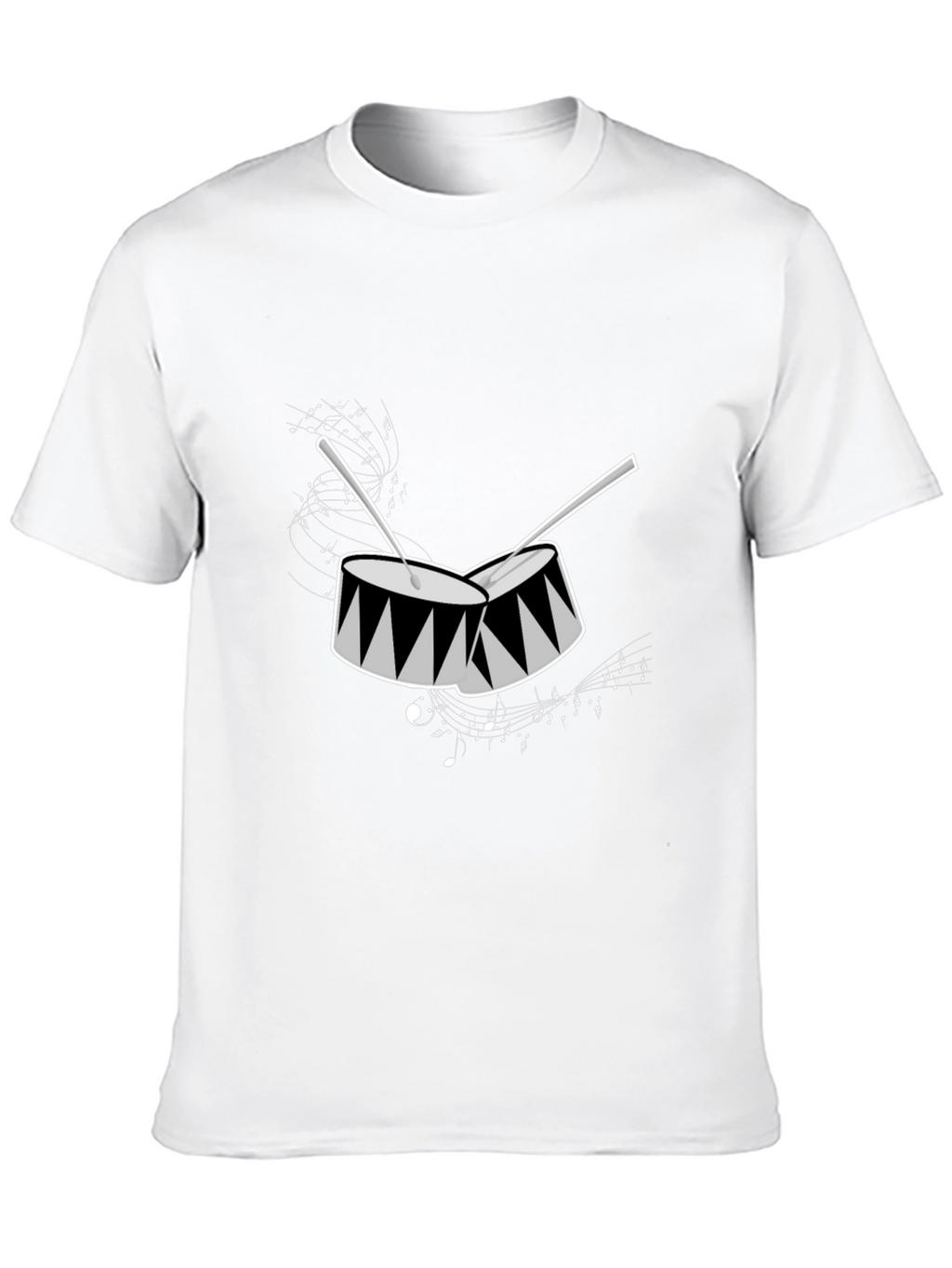 Drum Graphic Tee - Black Short Sleeve Shirt
