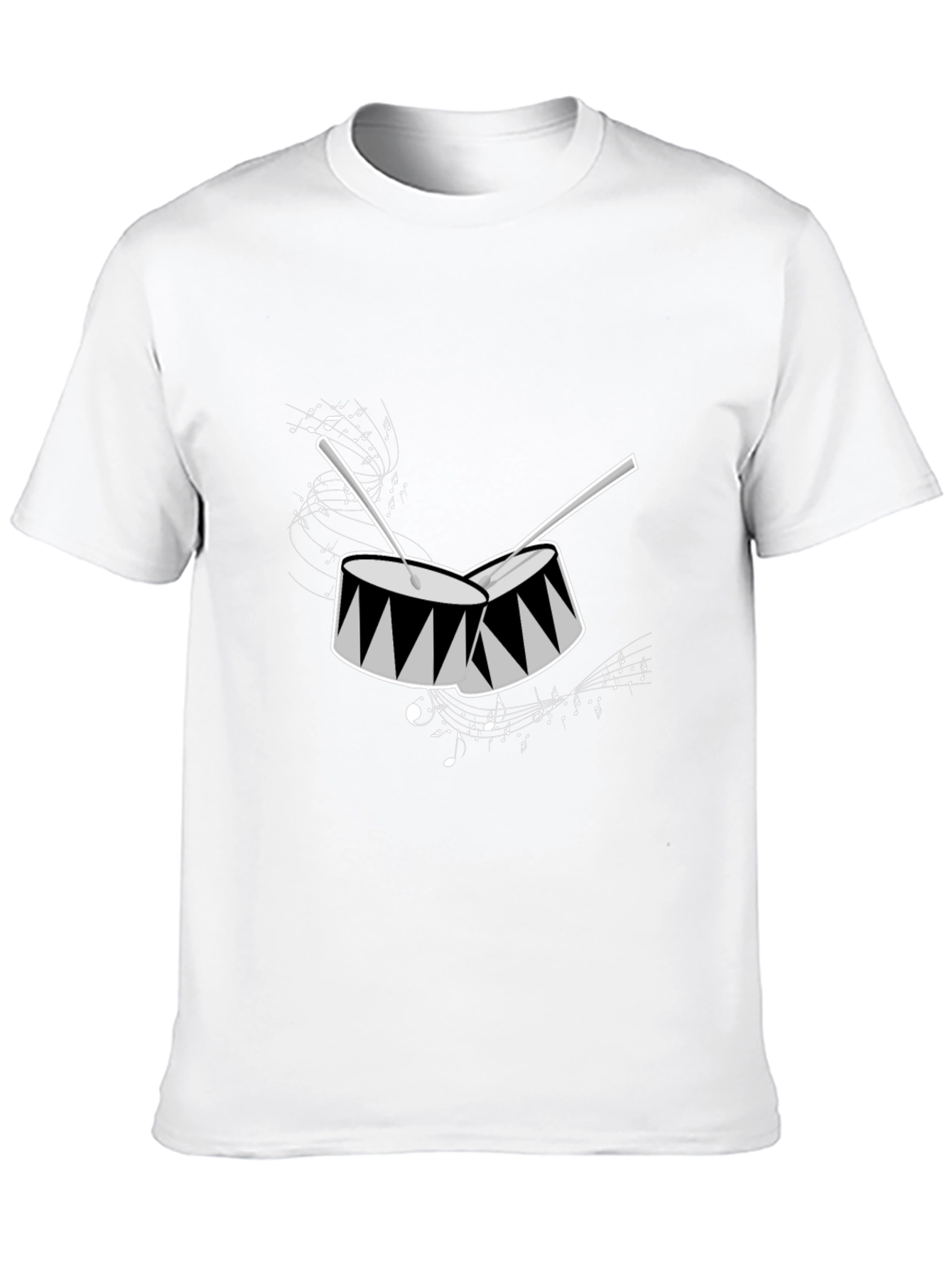 Drum Graphic Tee - Black Short Sleeve Shirt