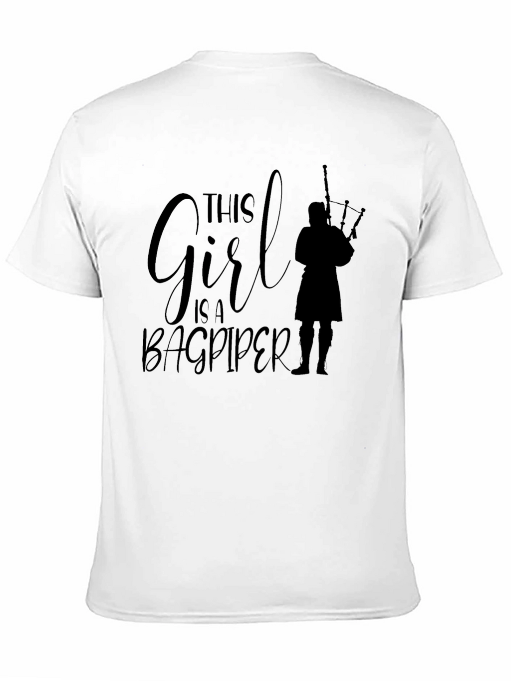 This Girl is a Bagpiper Black T-Shirt