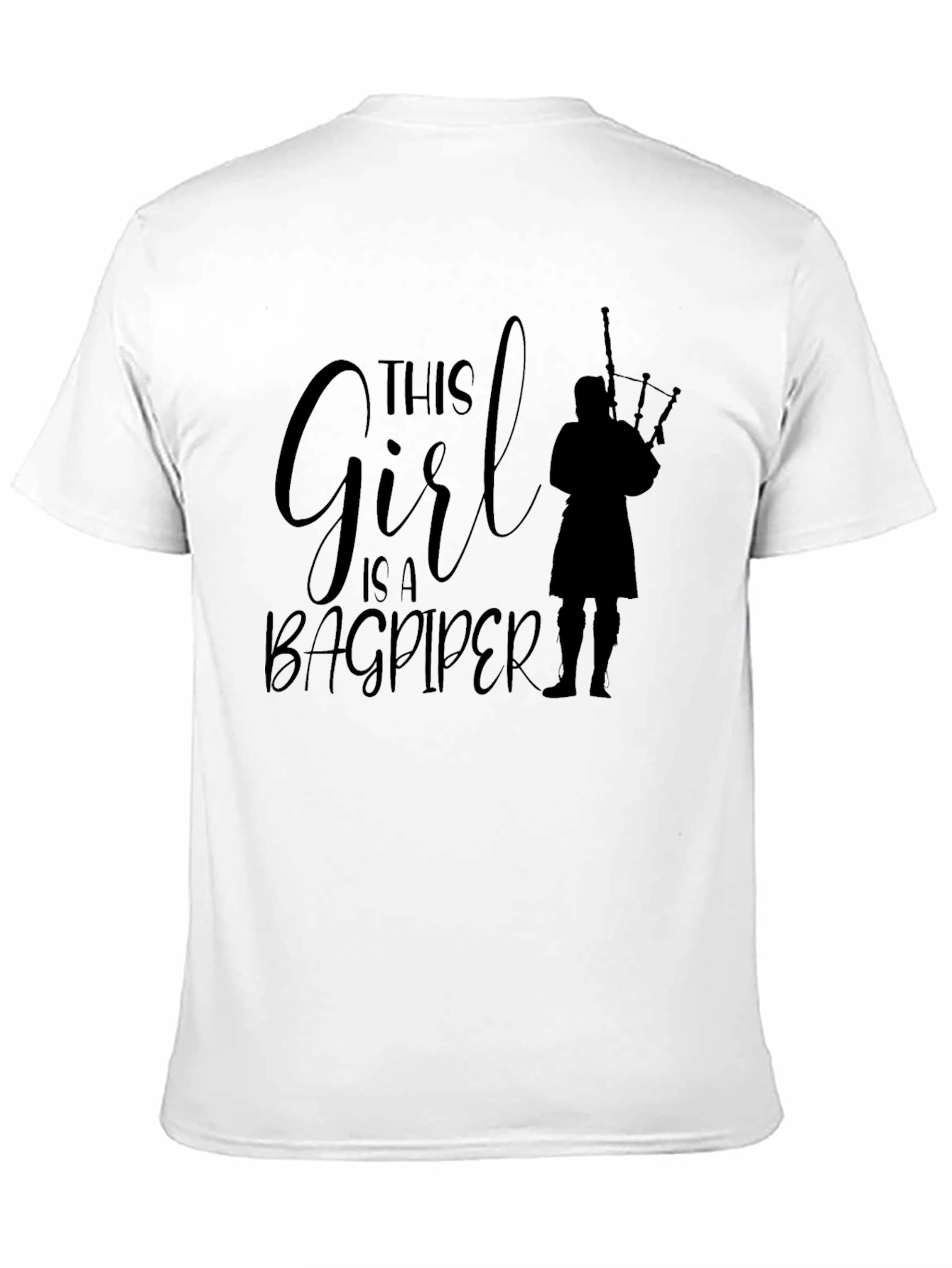 This Girl is a Bagpiper Black T-Shirt