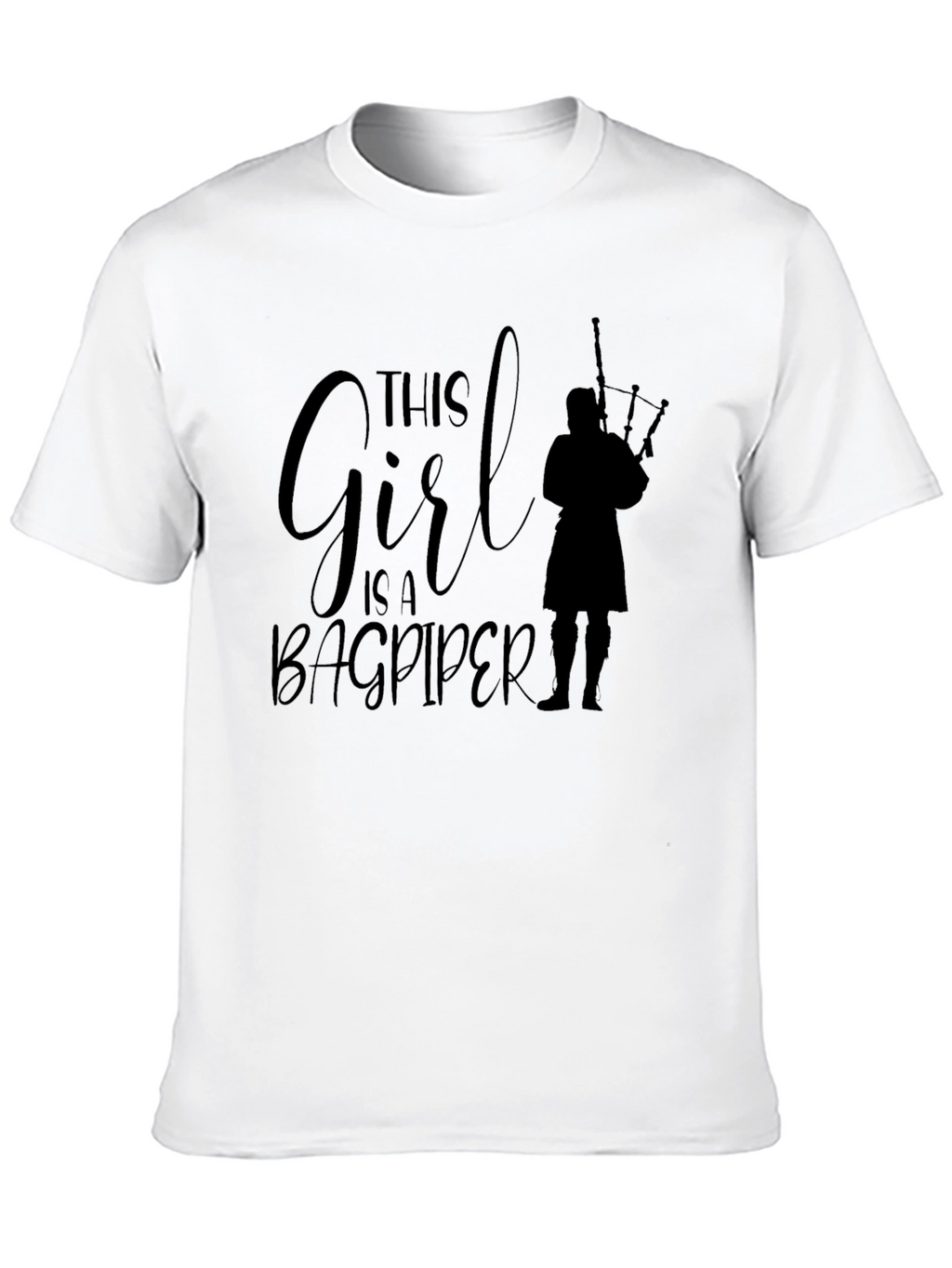 This Girl is a Bagpiper Black T-Shirt