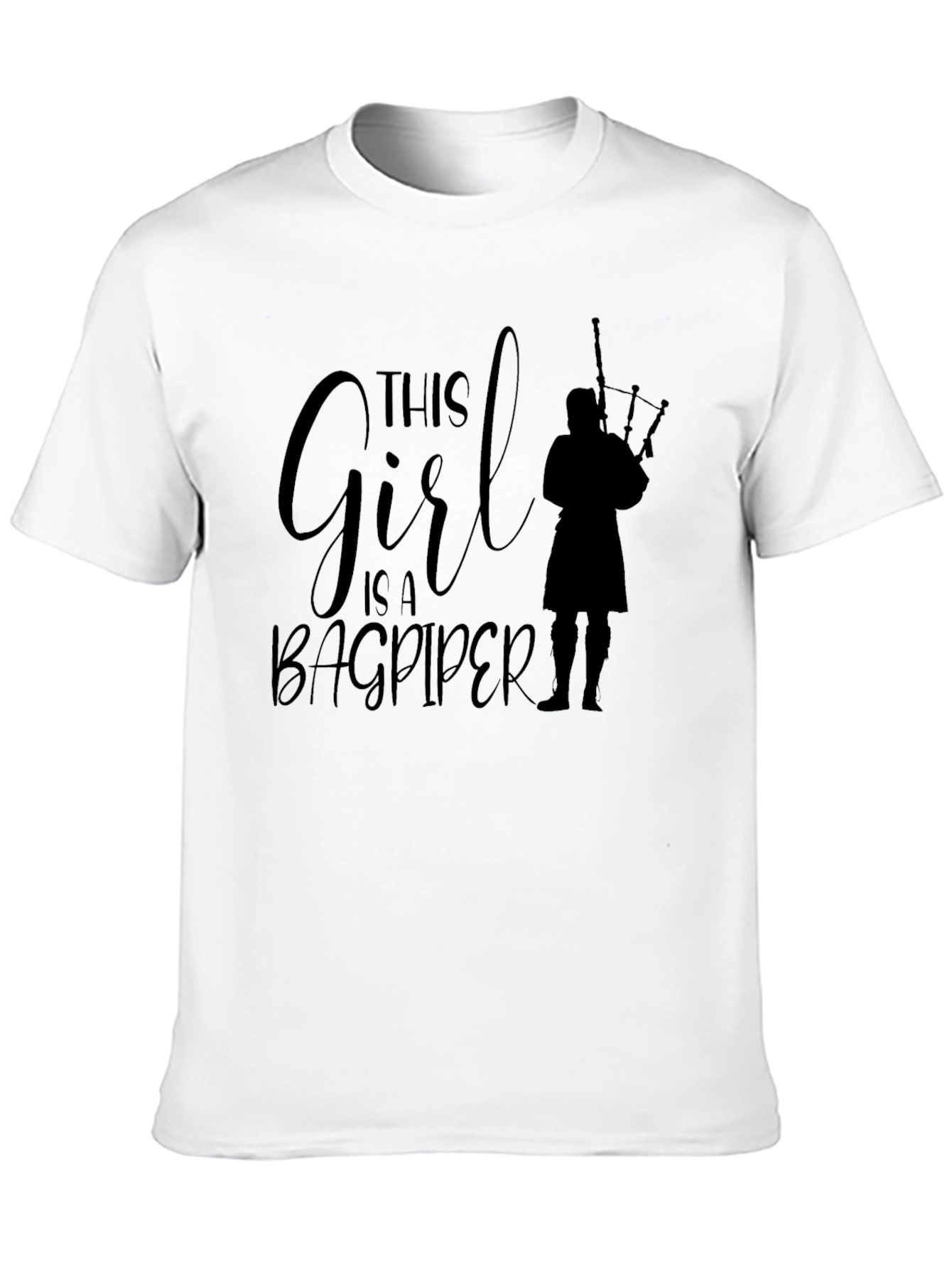This Girl is a Bagpiper Black T-Shirt