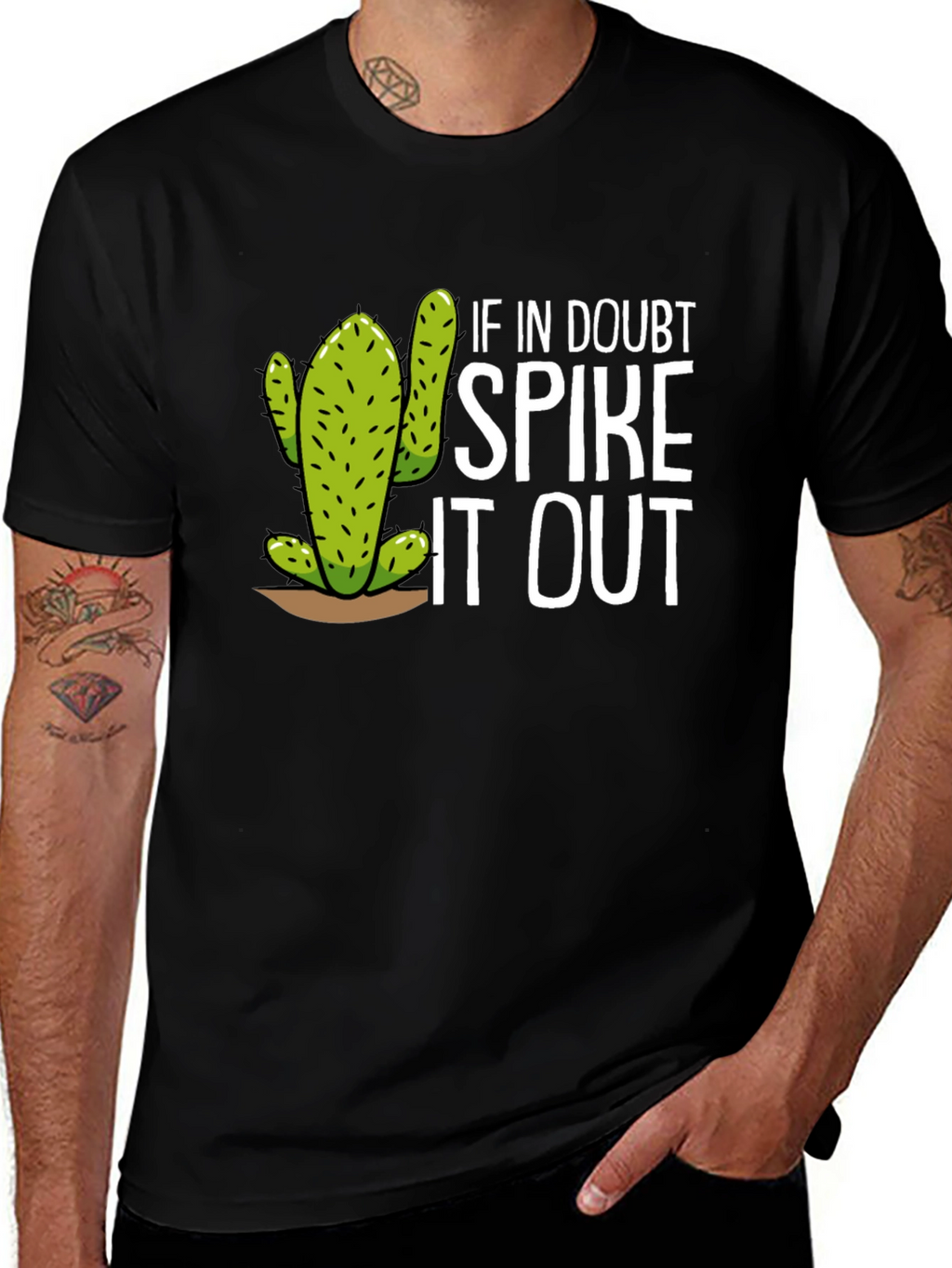 Funny Cactus Graphic Tee - Spike It Out