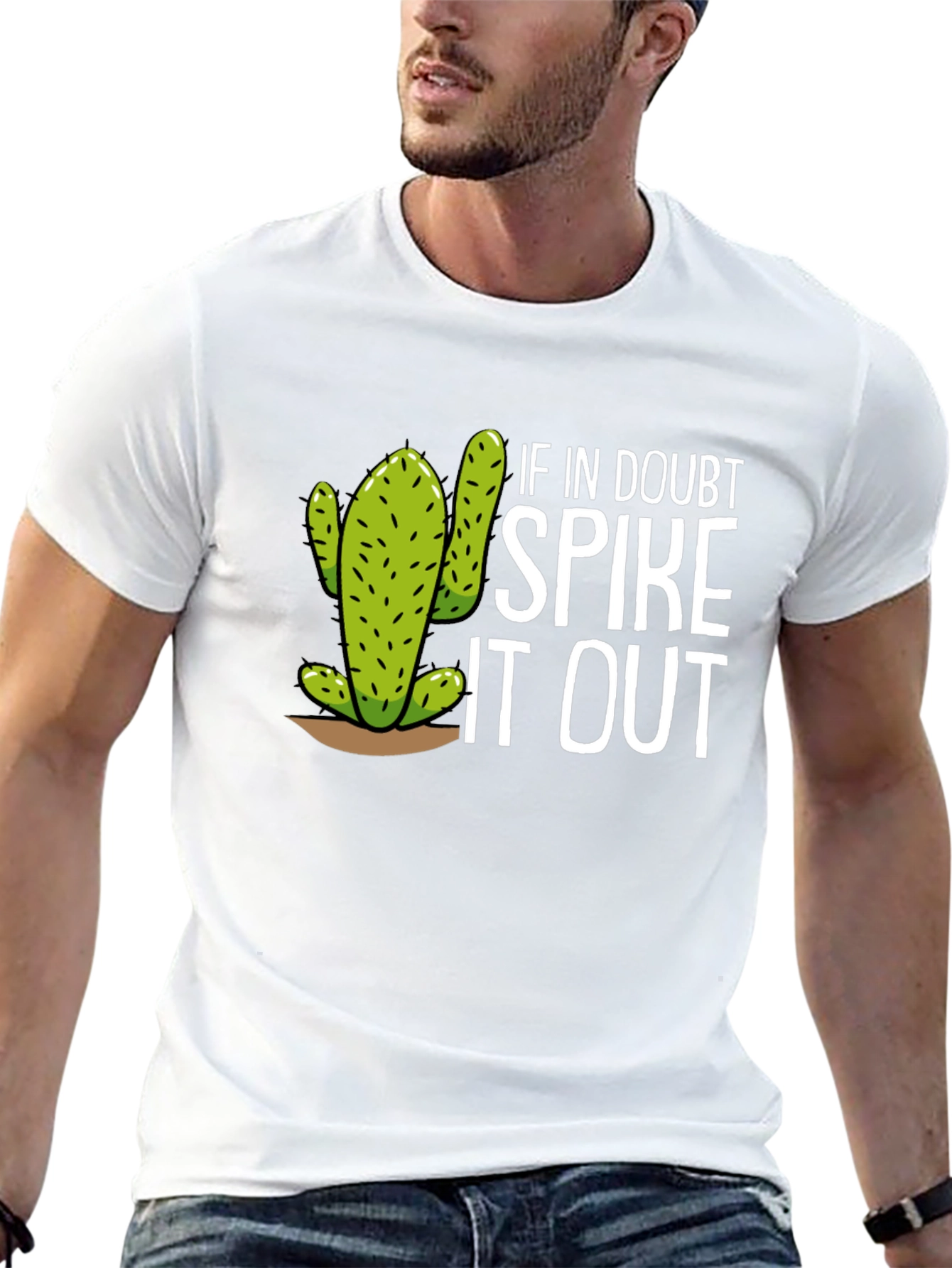 Funny Cactus Graphic Tee - Spike It Out