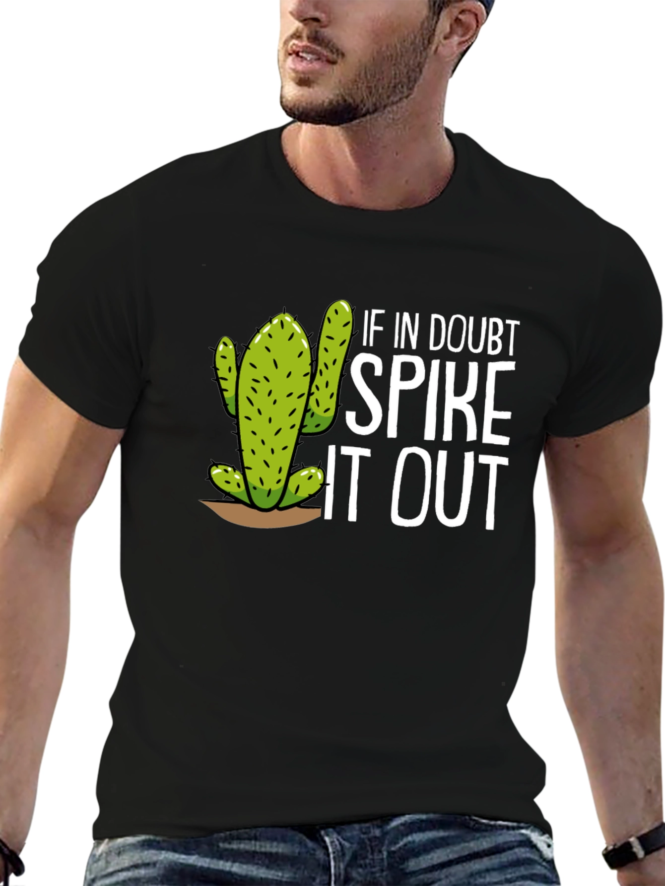 Funny Cactus Graphic Tee - Spike It Out