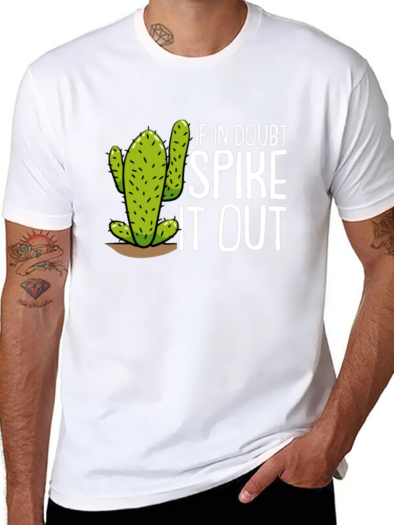 Funny Cactus Graphic Tee - Spike It Out