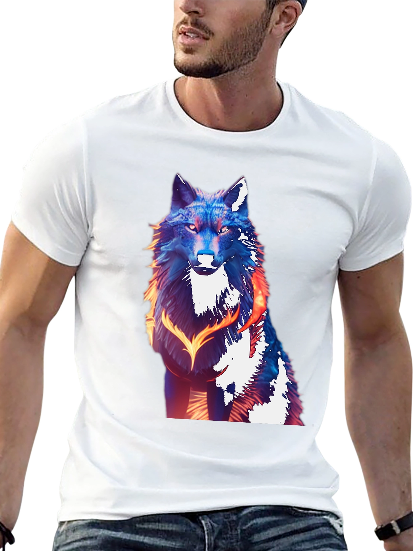 Wolf Graphic Tee - Mens Black T-Shirt