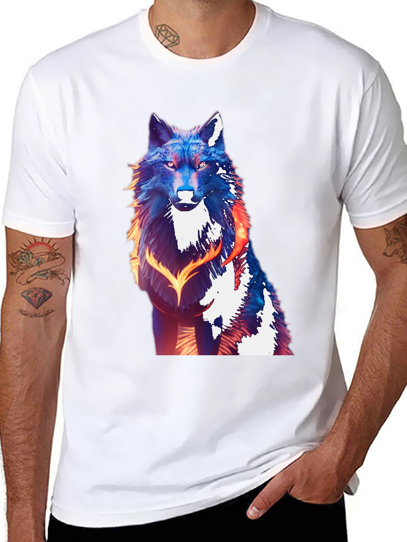 Wolf Graphic Tee - Mens Black T-Shirt