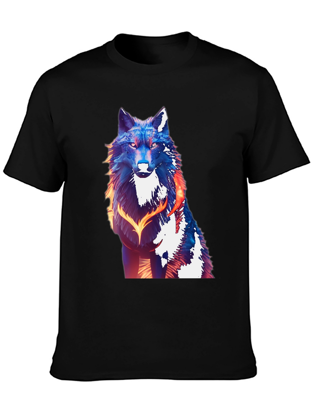 Wolf Graphic Tee - Mens Black T-Shirt