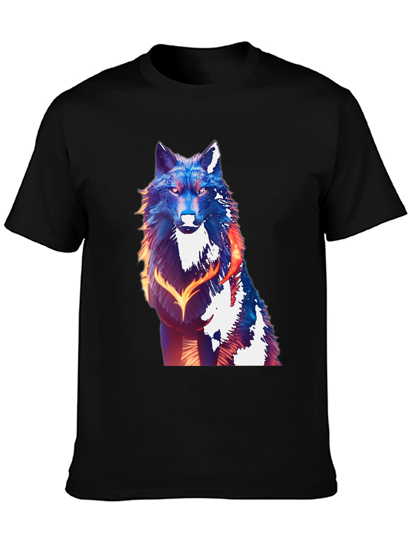 Wolf Graphic Tee - Mens Black T-Shirt