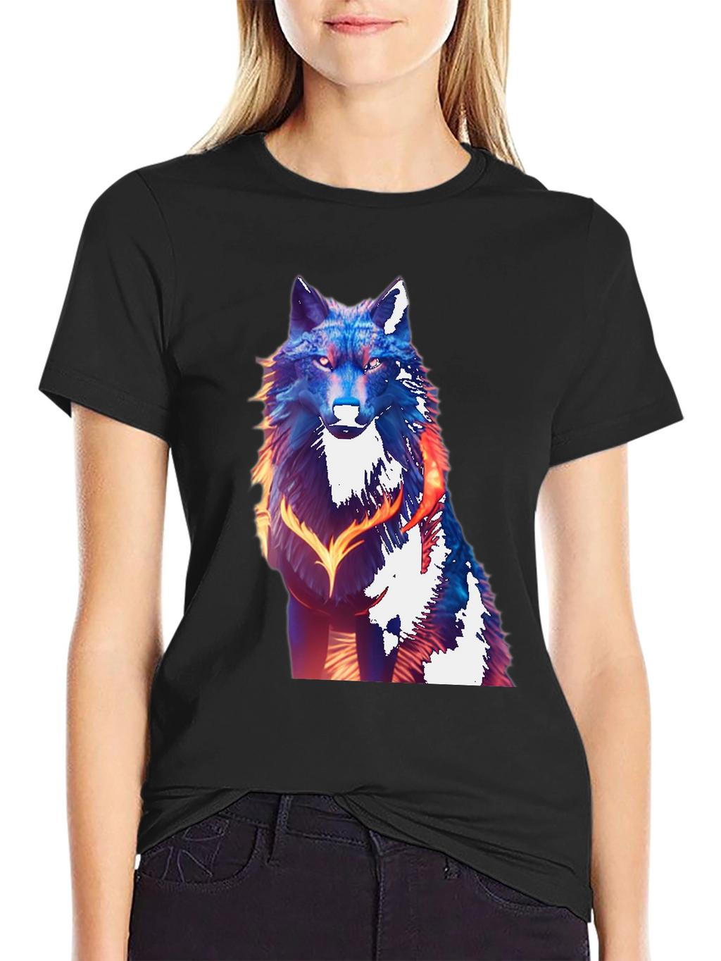 Wolf Graphic Tee - Mens Black T-Shirt