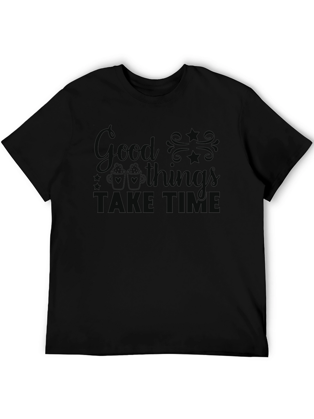Good Things Take Time Graphic Tee - Black