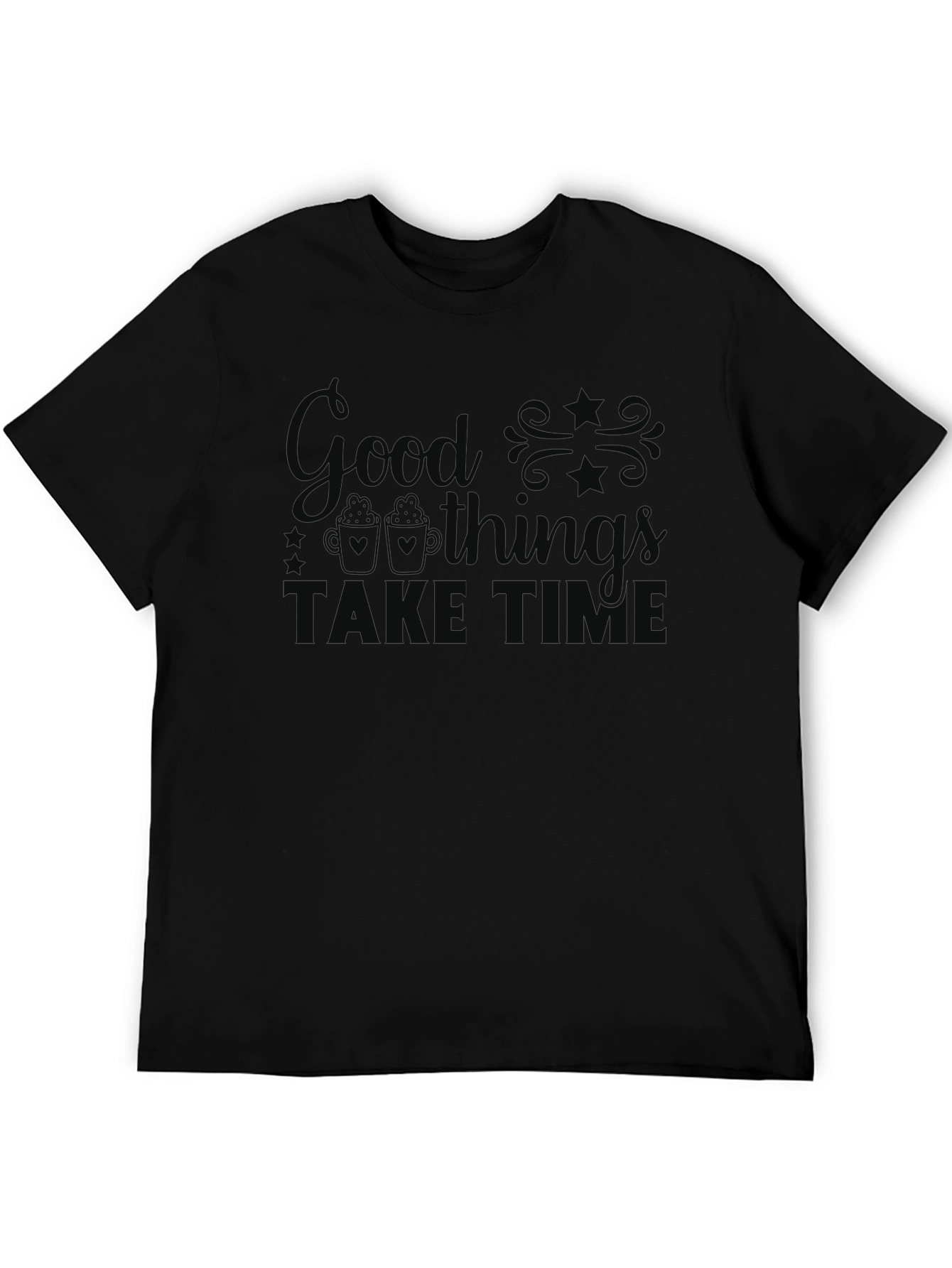 Good Things Take Time Graphic Tee - Black