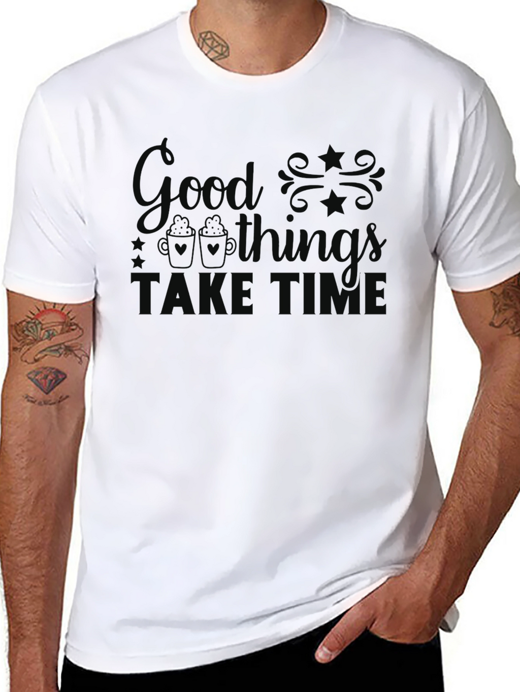 Good Things Take Time Graphic Tee - Black