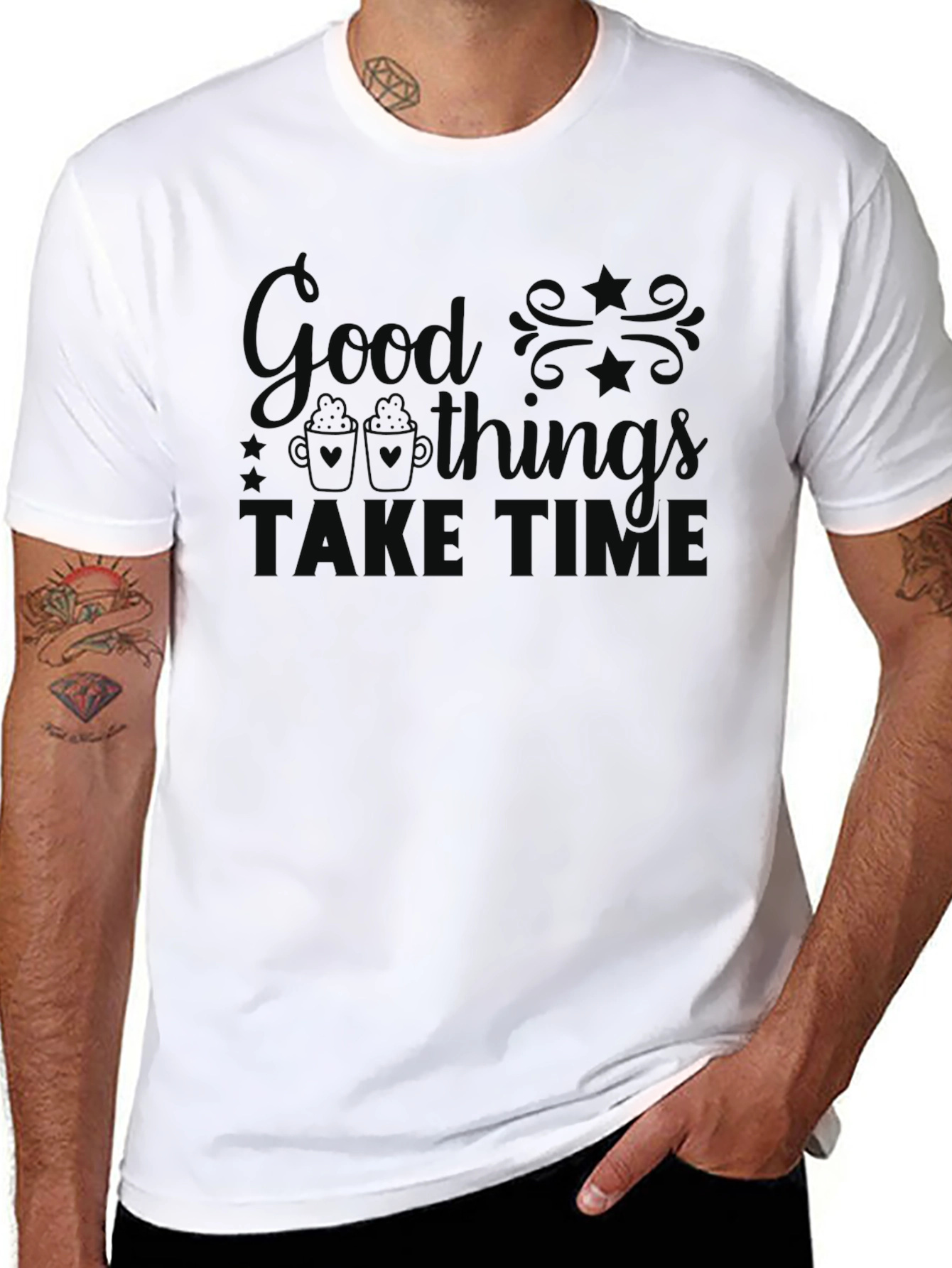 Good Things Take Time Graphic Tee - Black
