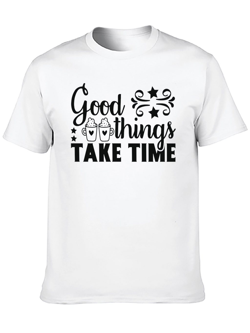 Good Things Take Time Graphic Tee - Black