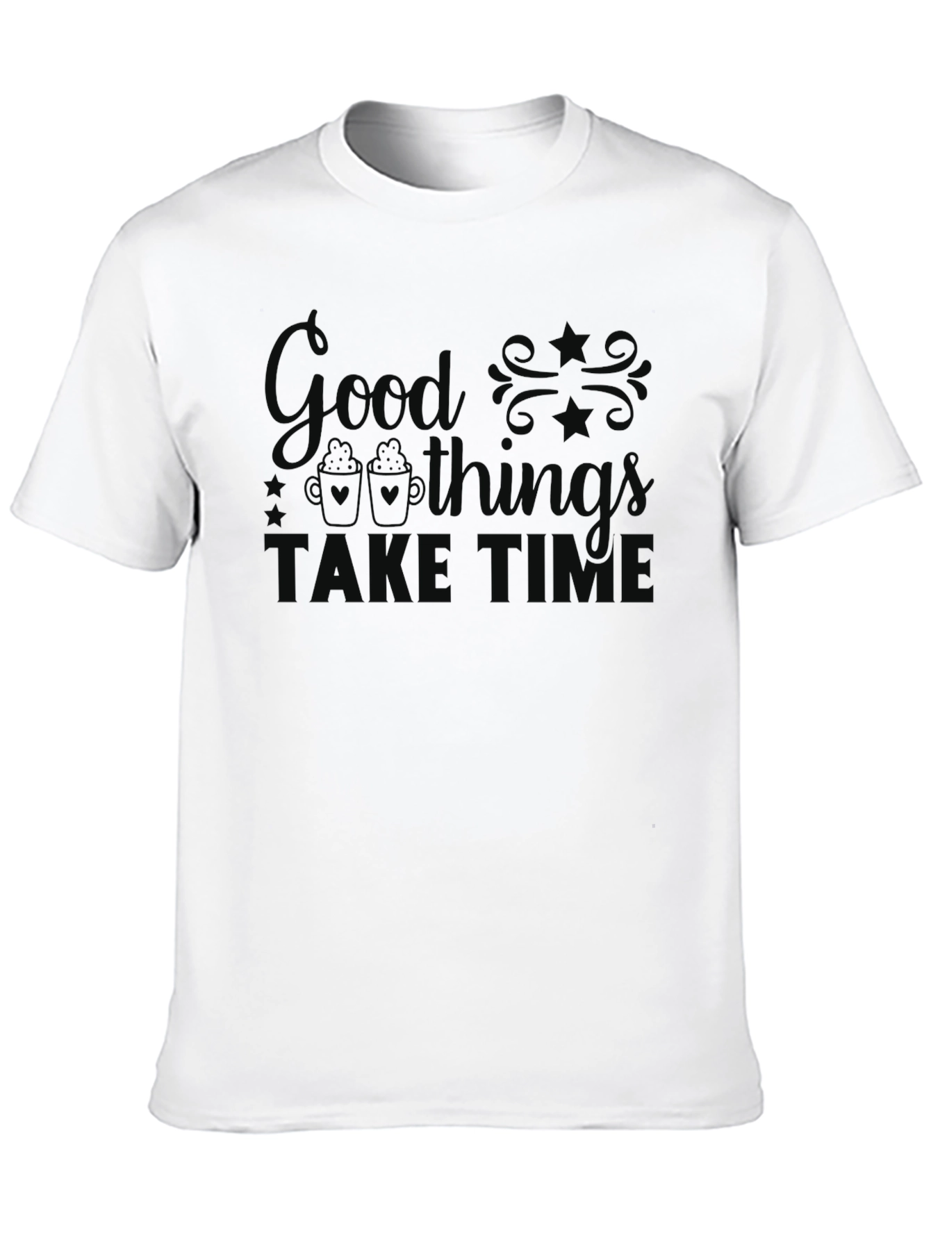 Good Things Take Time Graphic Tee - Black