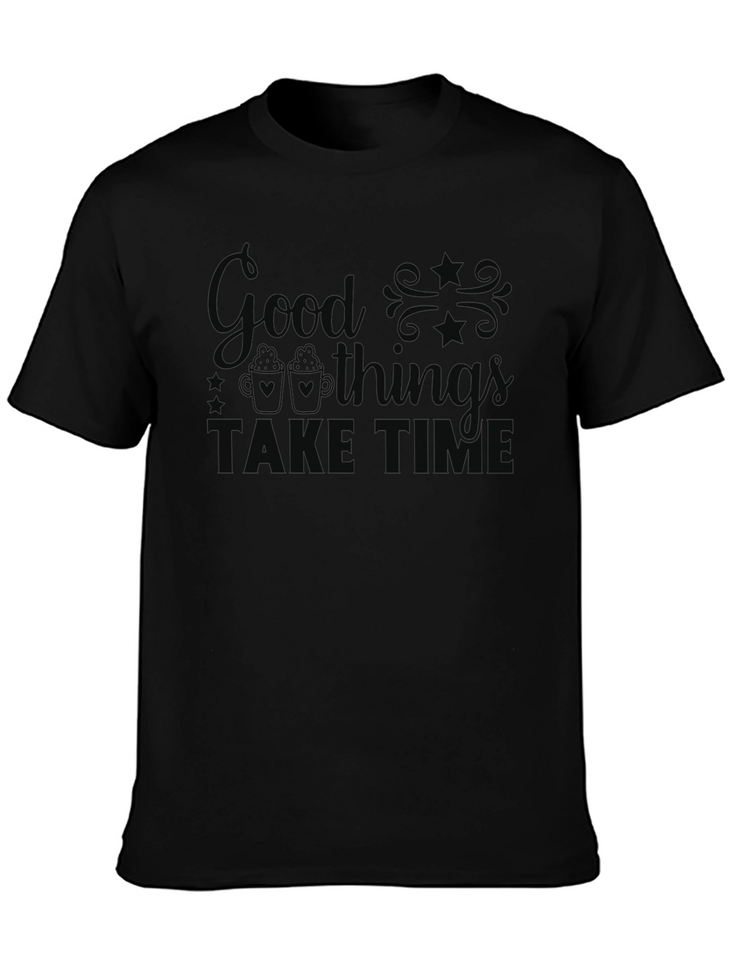 Good Things Take Time Graphic Tee - Black