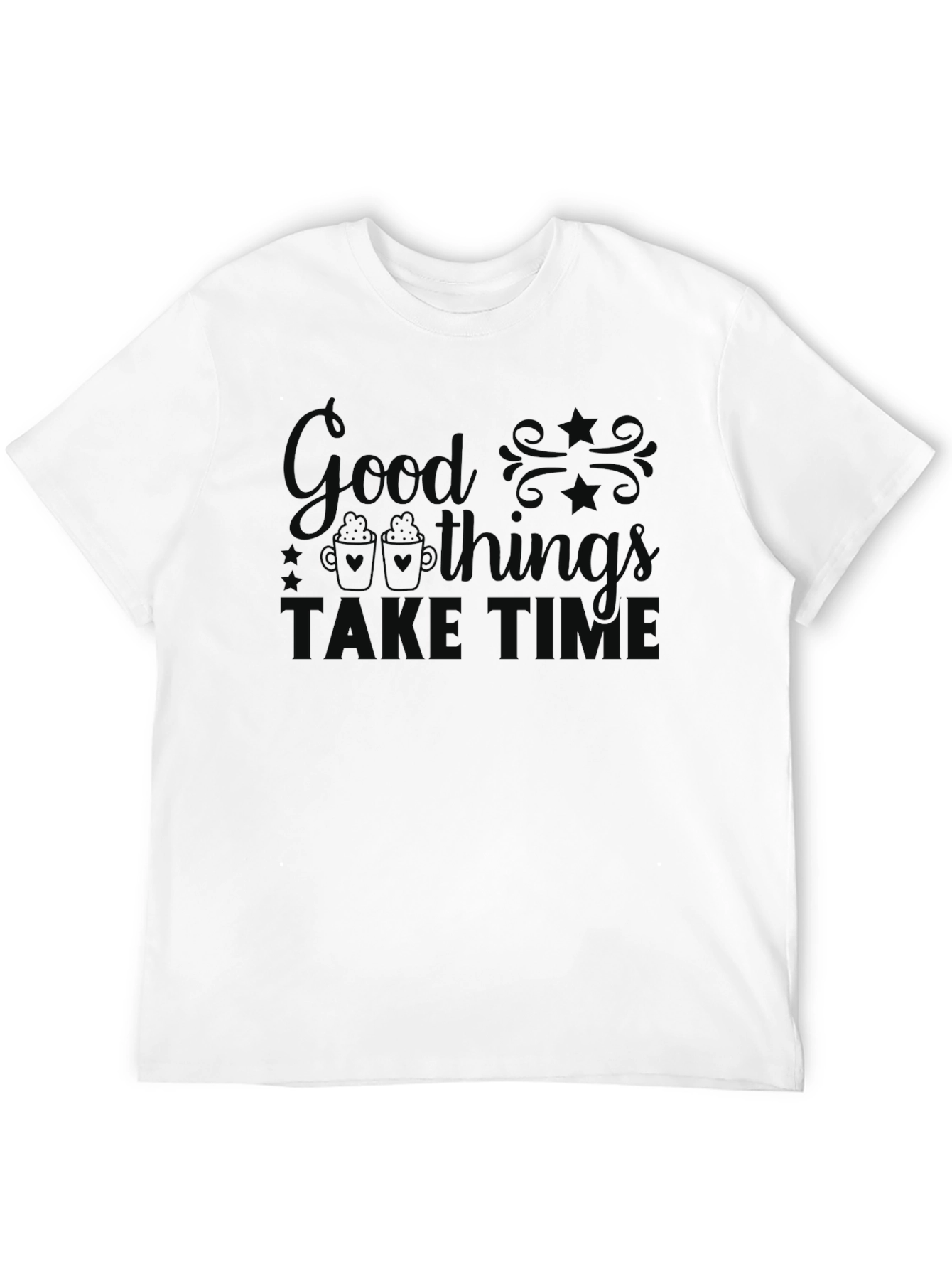 Good Things Take Time Graphic Tee - Black