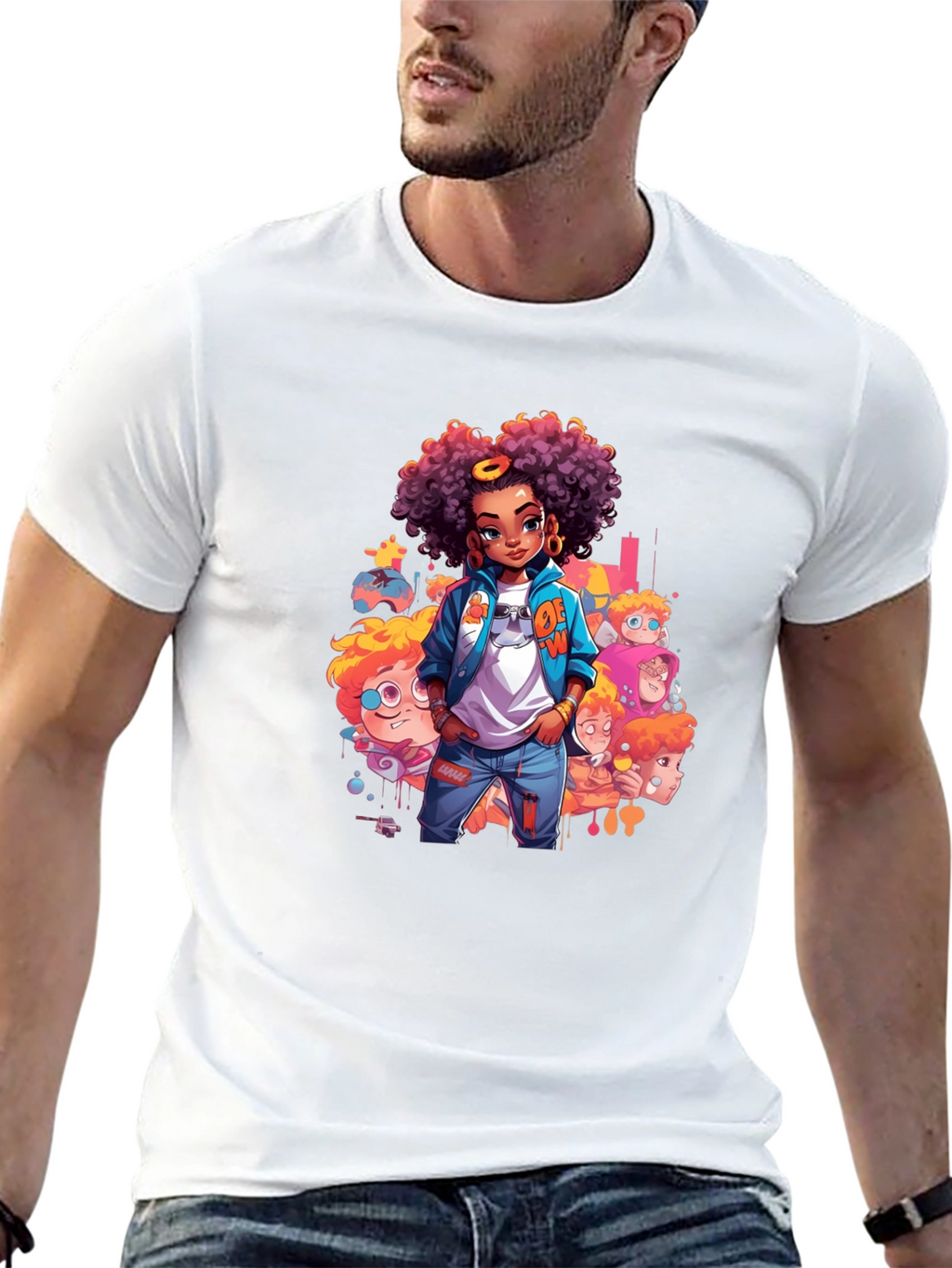 Cartoon Style Graphic Tee