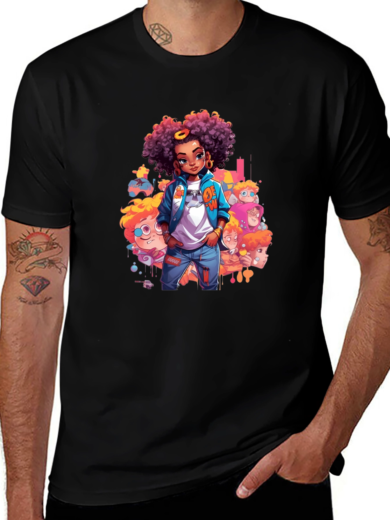 Cartoon Style Graphic Tee