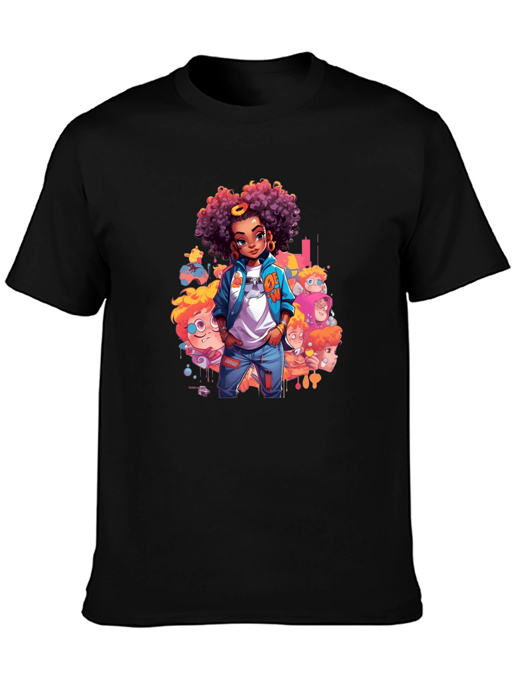 Cartoon Style Graphic Tee