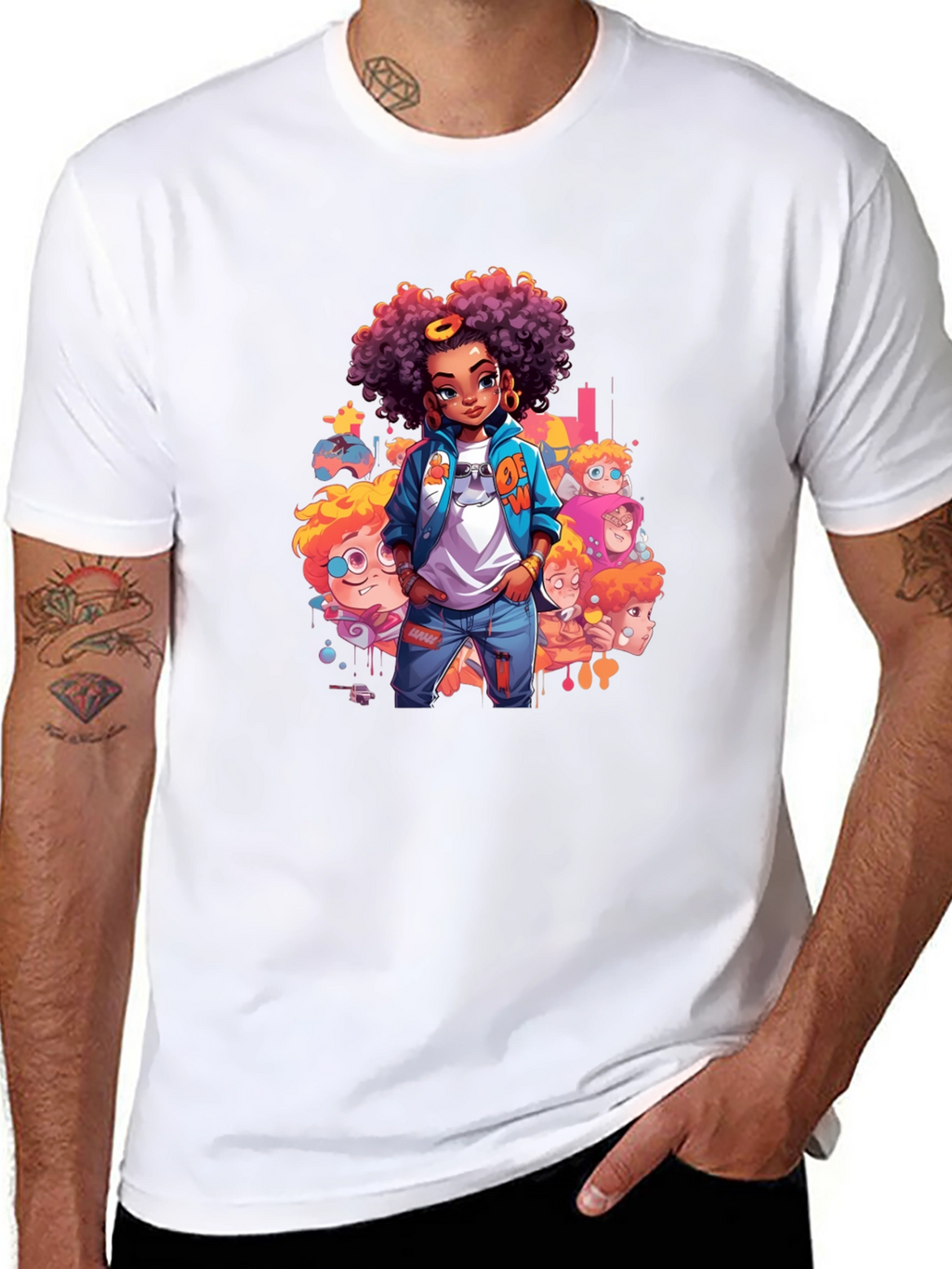 Cartoon Style Graphic Tee