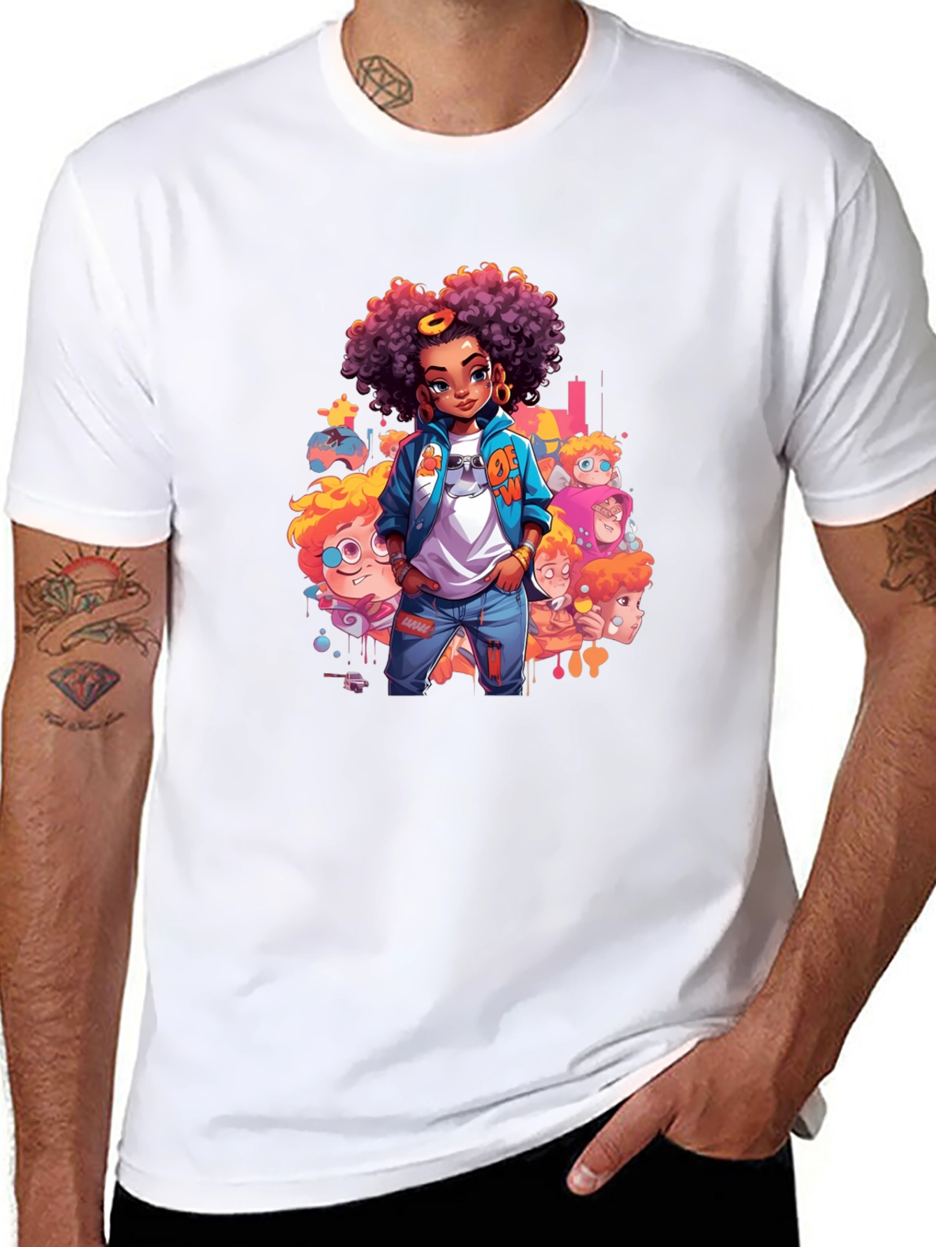 Cartoon Style Graphic Tee