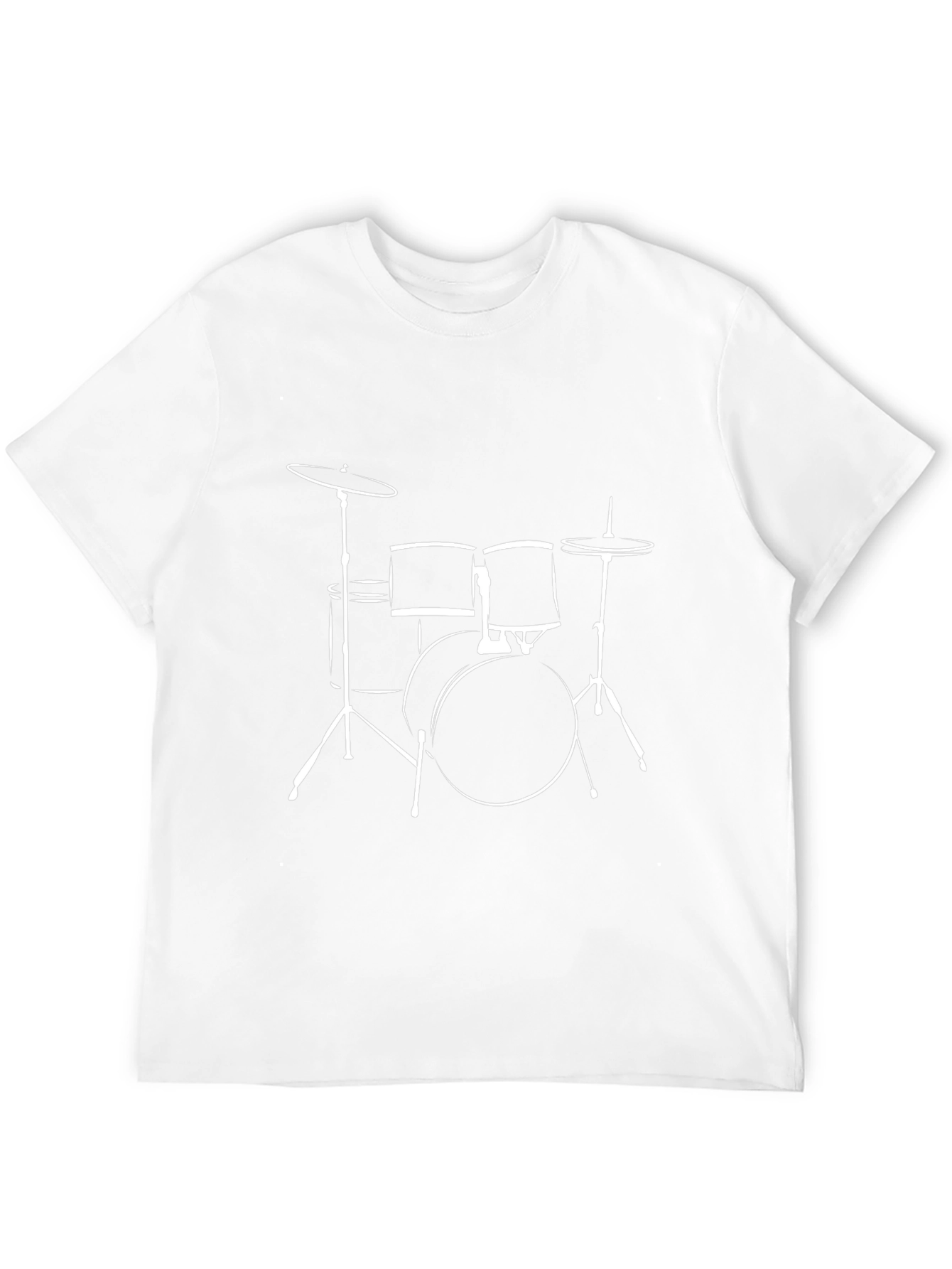 Drum Kit Graphic Tee - Black Cotton T-Shirt