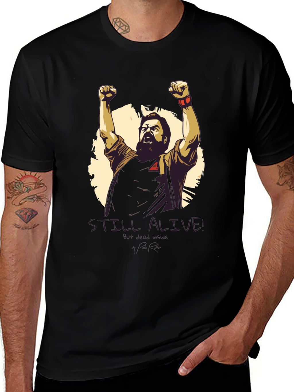 STILL ALIVE Graphic Tee - Black