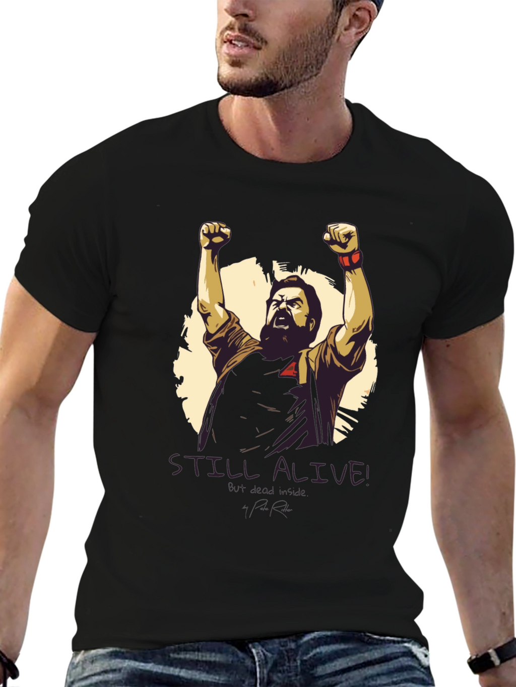 STILL ALIVE Graphic Tee - Black