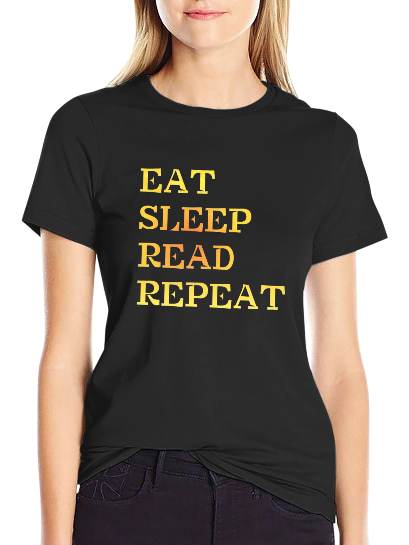 Eat Sleep Read Repeat Graphic Tee