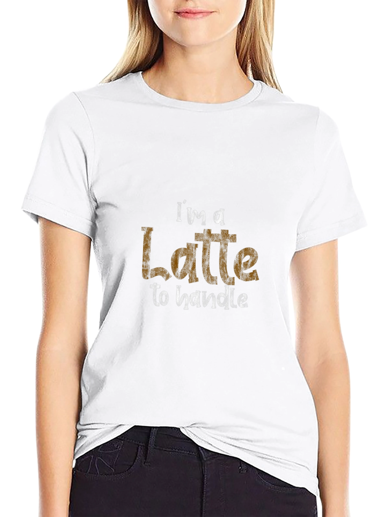 Latte to Handle Graphic Tee - Black Cotton Shirt