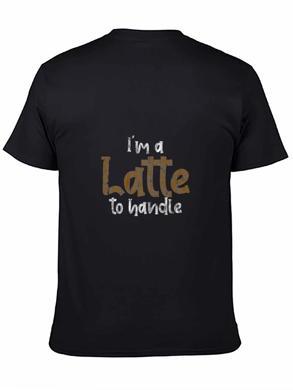 Latte to Handle Graphic Tee - Black Cotton Shirt