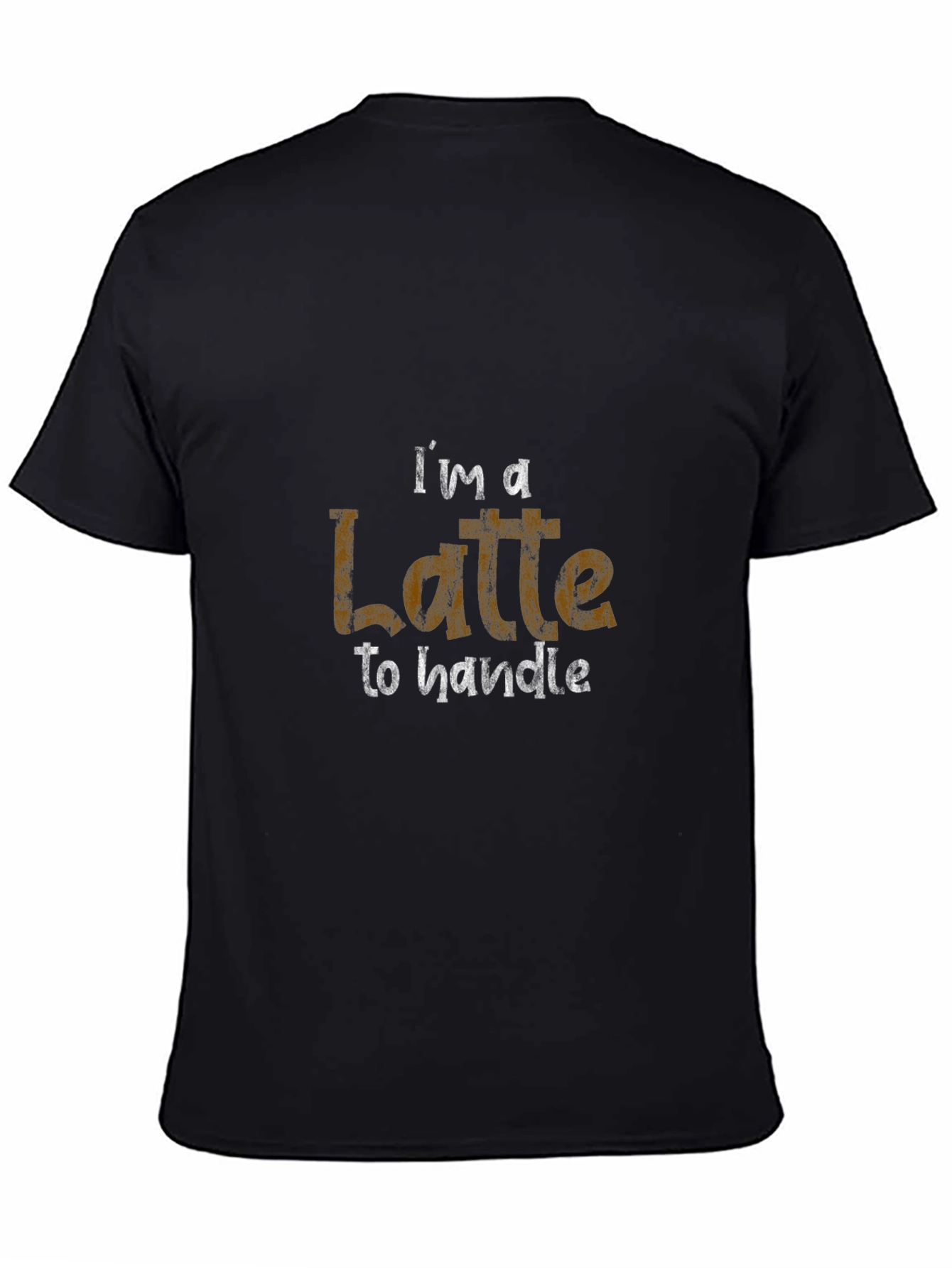Latte to Handle Graphic Tee - Black Cotton Shirt