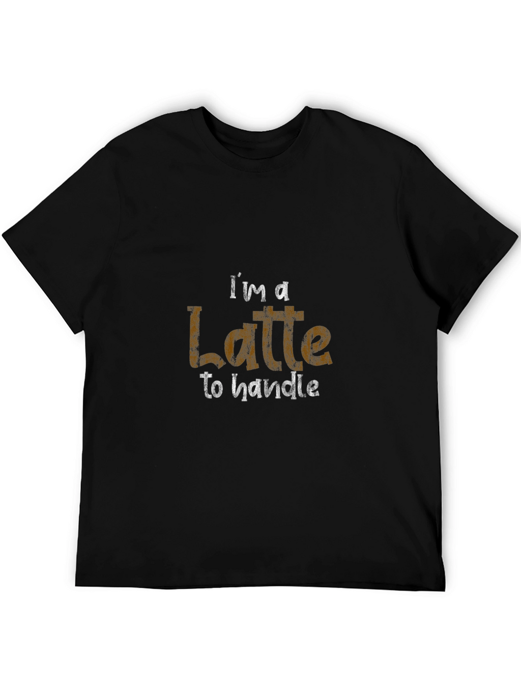Latte to Handle Graphic Tee - Black Cotton Shirt