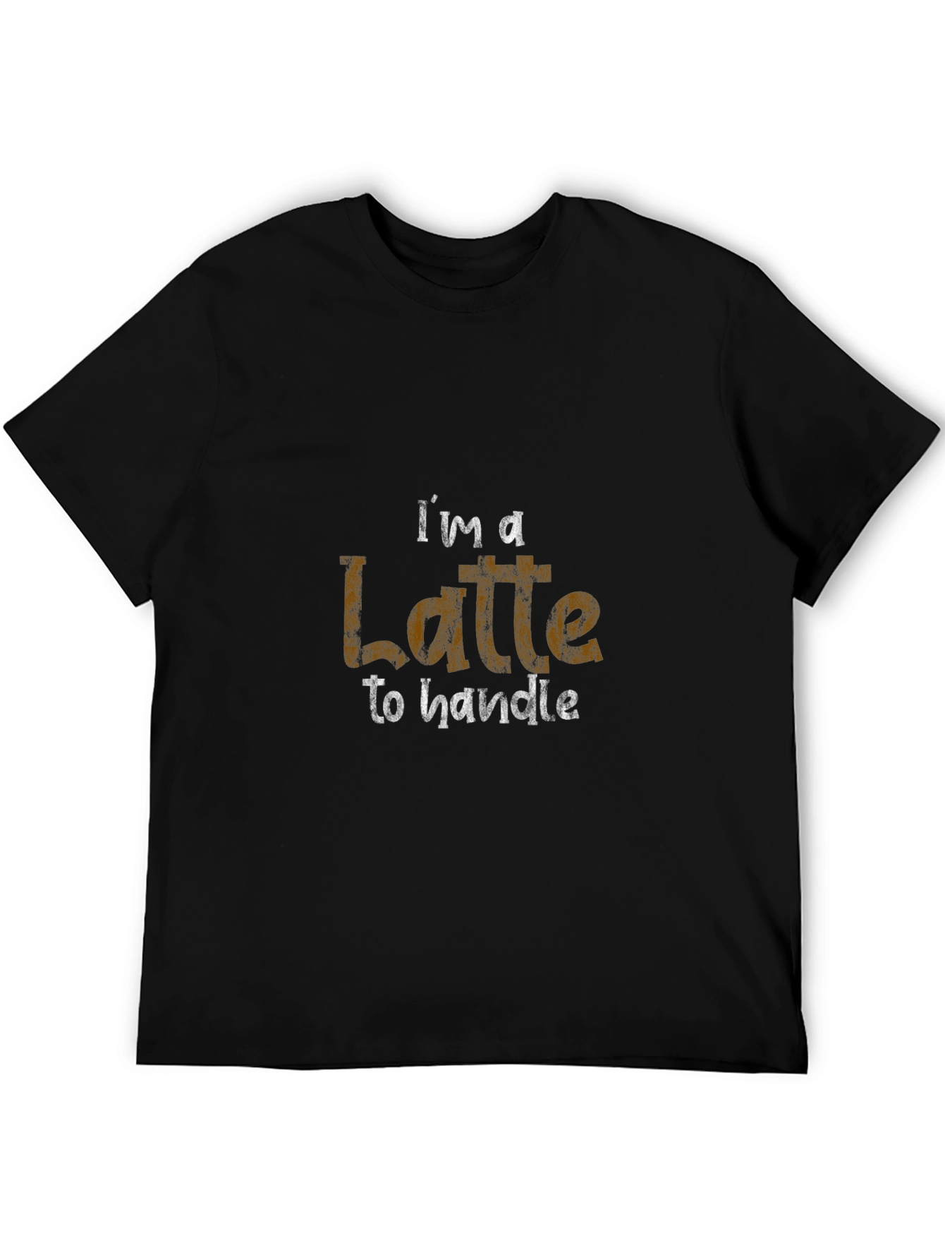 Latte to Handle Graphic Tee - Black Cotton Shirt