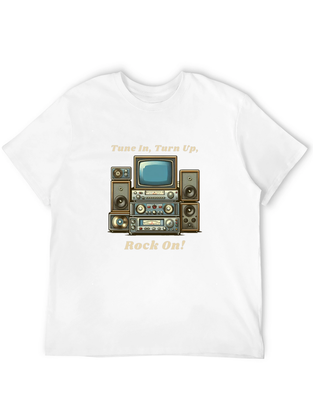 Tune In Turn Up Rock On! Graphic T-Shirt