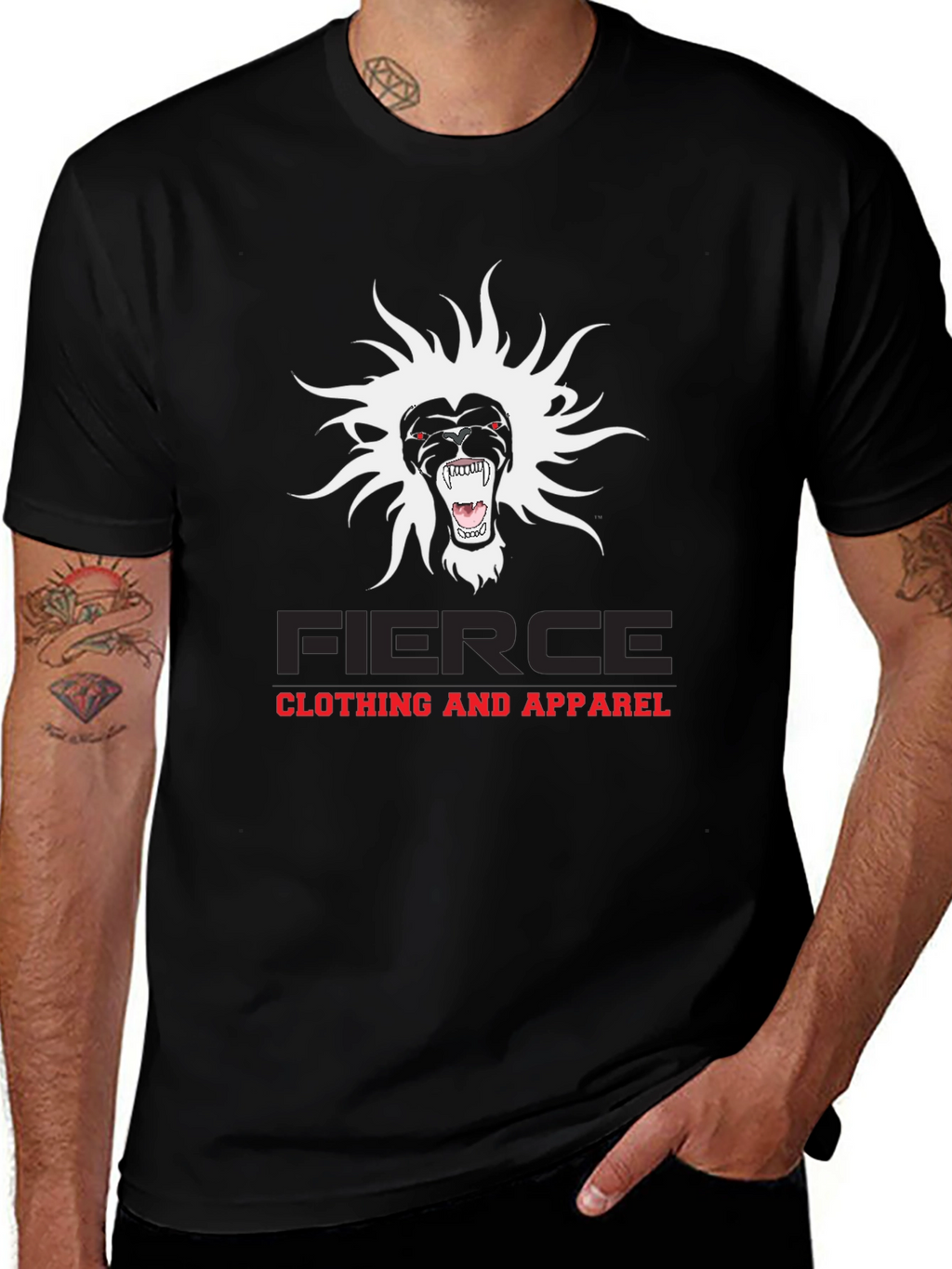 Fierce Graphic Tee - Black Cotton Blend