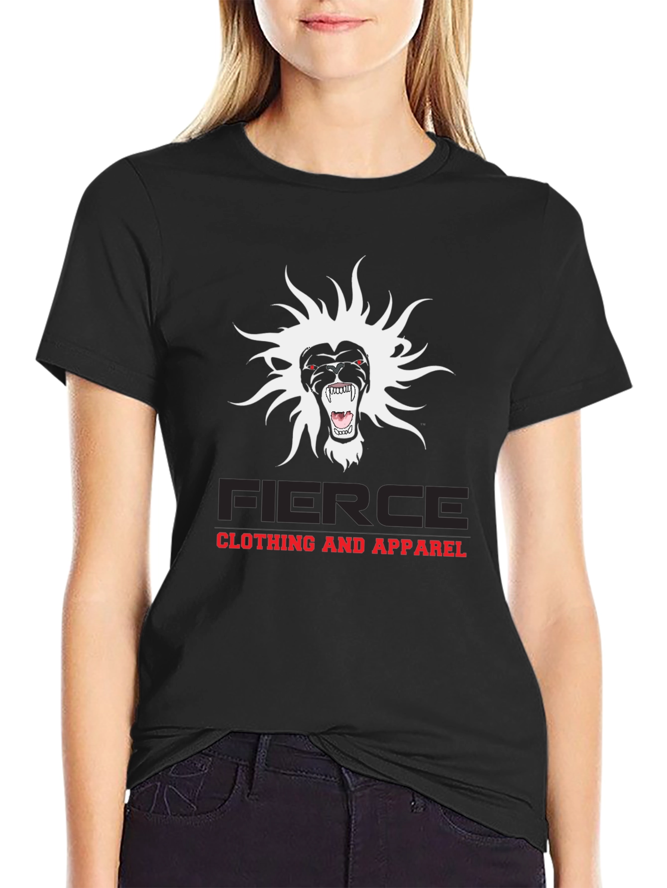 Fierce Graphic Tee - Black Cotton Blend