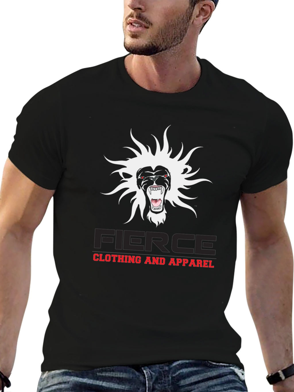 Fierce Graphic Tee - Black Cotton Blend