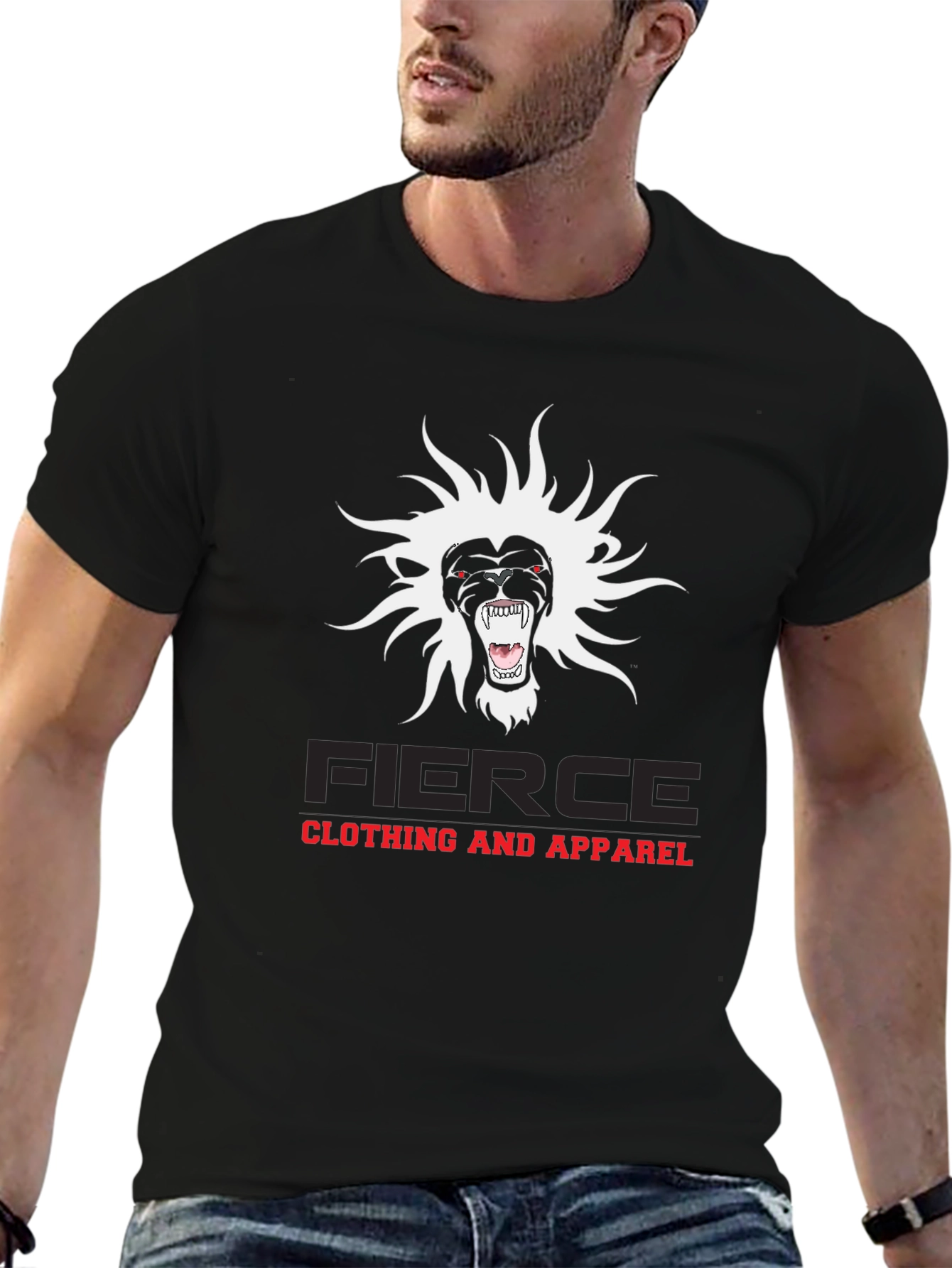 Fierce Graphic Tee - Black Cotton Blend