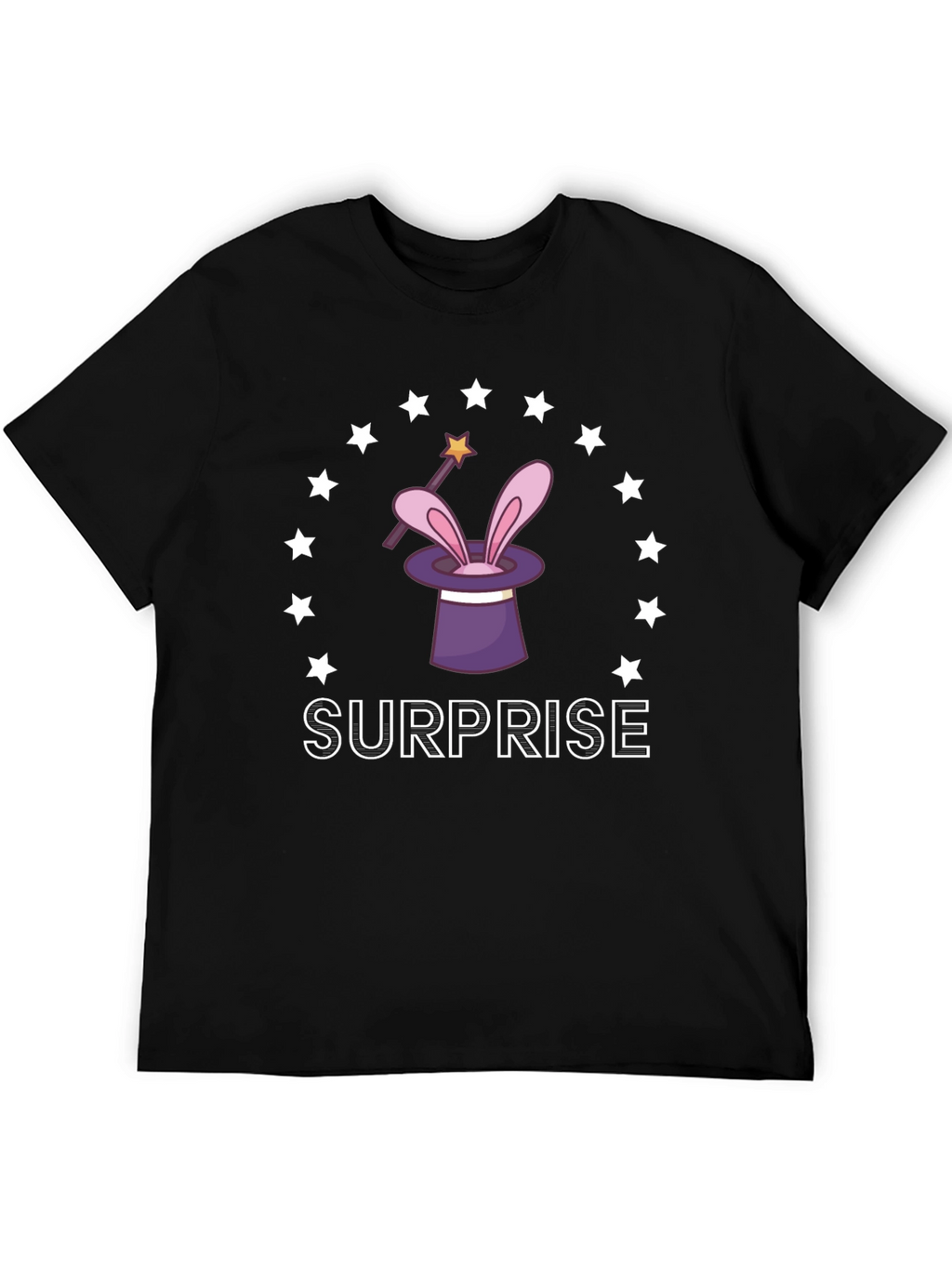 Magical Surprise T-Shirt: Rabbit in a Hat Design