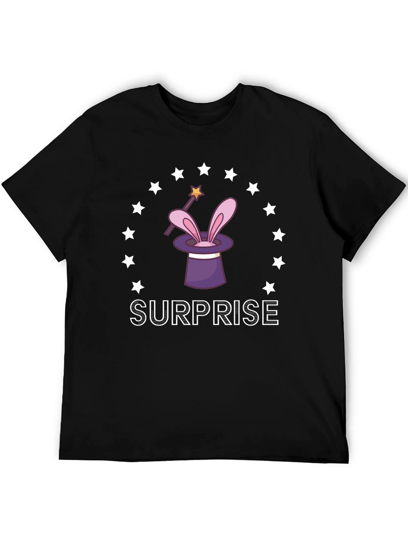 Magical Surprise T-Shirt: Rabbit in a Hat Design