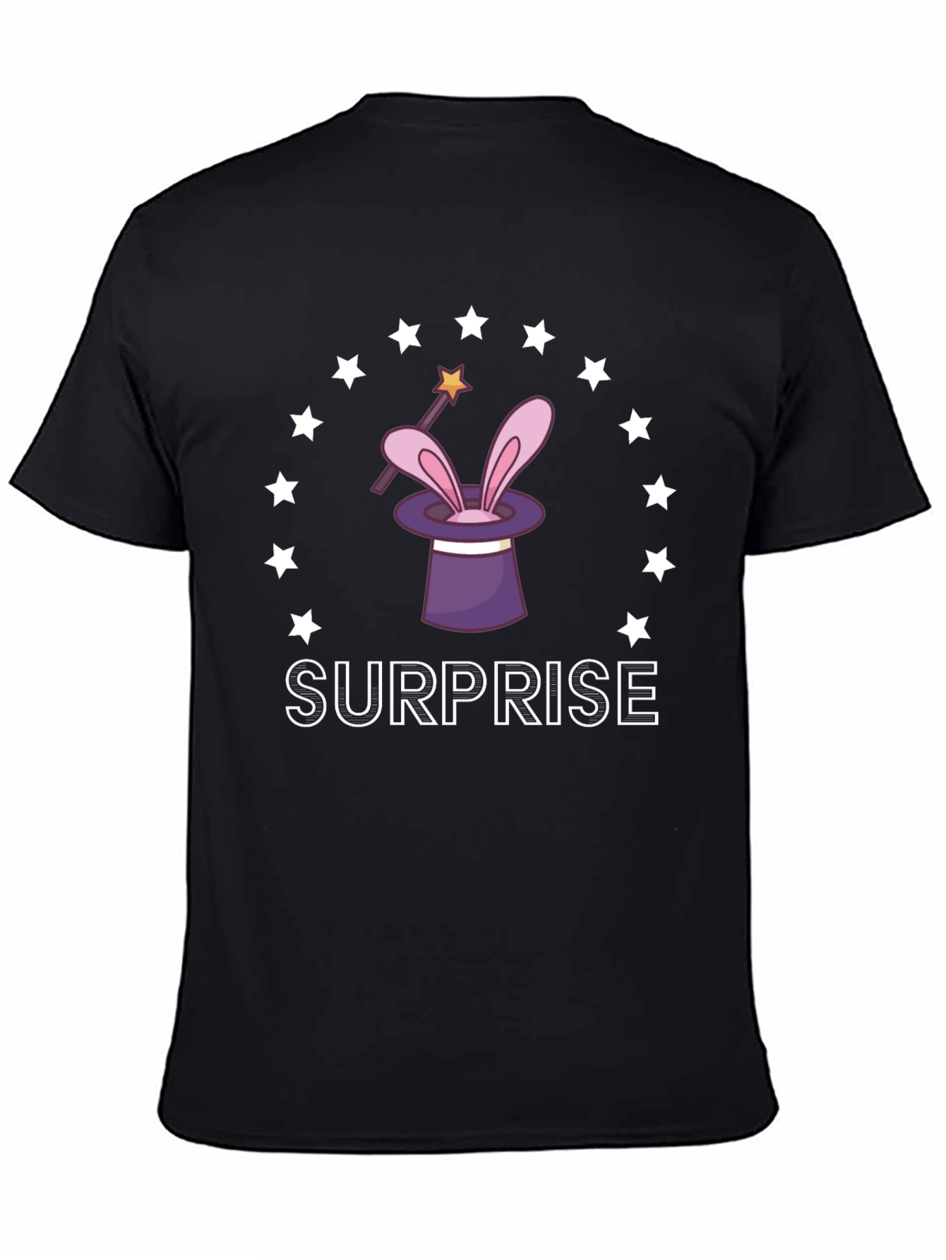 Magical Surprise T-Shirt: Rabbit in a Hat Design
